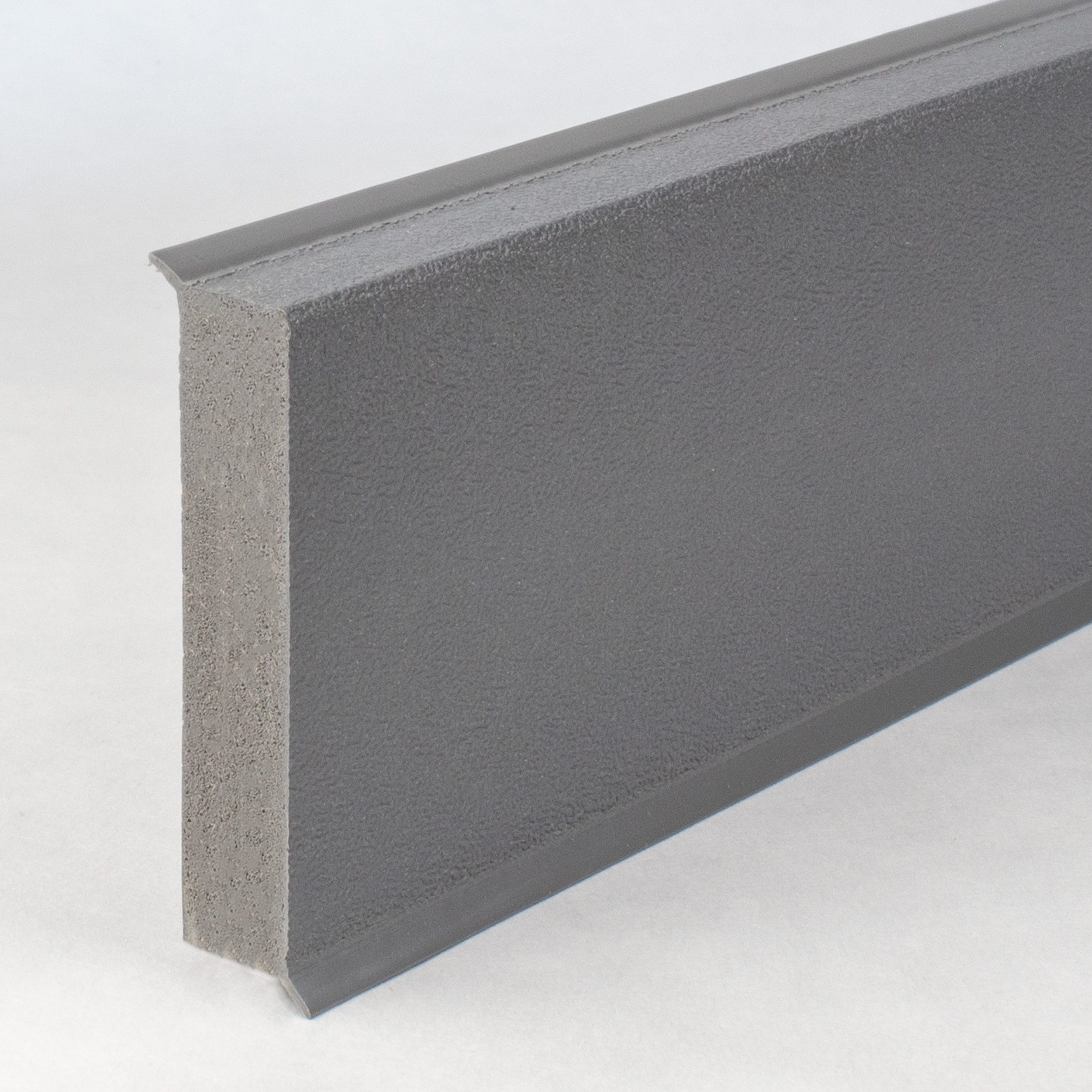 PROVISTON Sockelleiste 12 x 60 x 2500 mm Fußleiste Kunststoff PVC Hartschaum by PROVISTON, L: 250 cm, Spar-Set, 5-St.