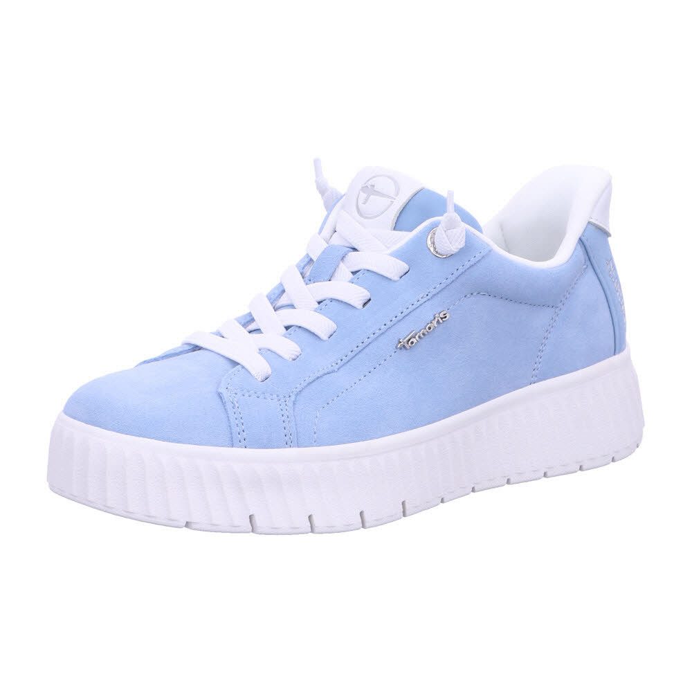 Tamaris Leder Lt Blue Schnürschuh günstig online kaufen