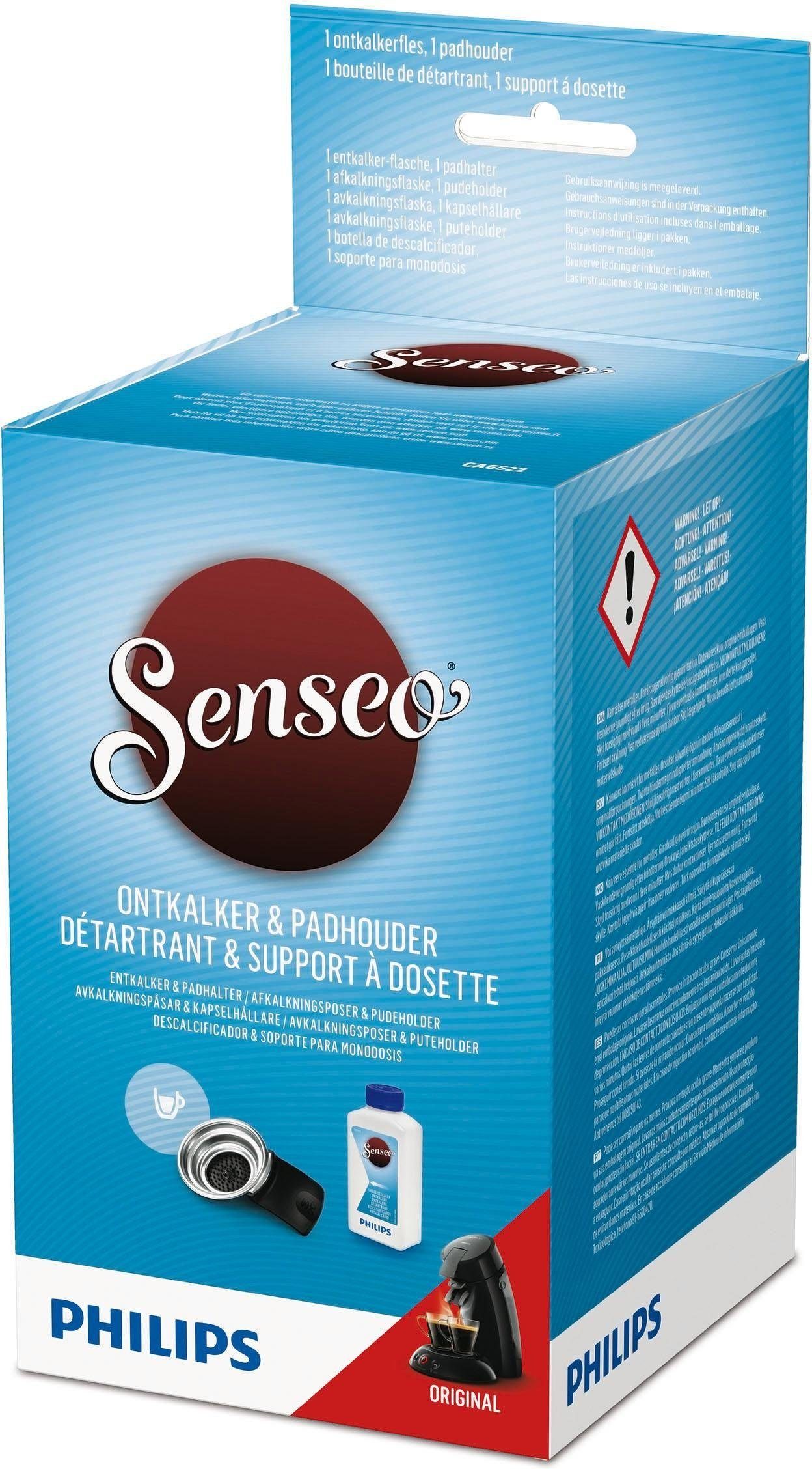 Philips Senseo CA6522/01 Pflegeset (für Senseo® Original, 1 x Flüssigentkalker und Padhalter für 1 Tasse)