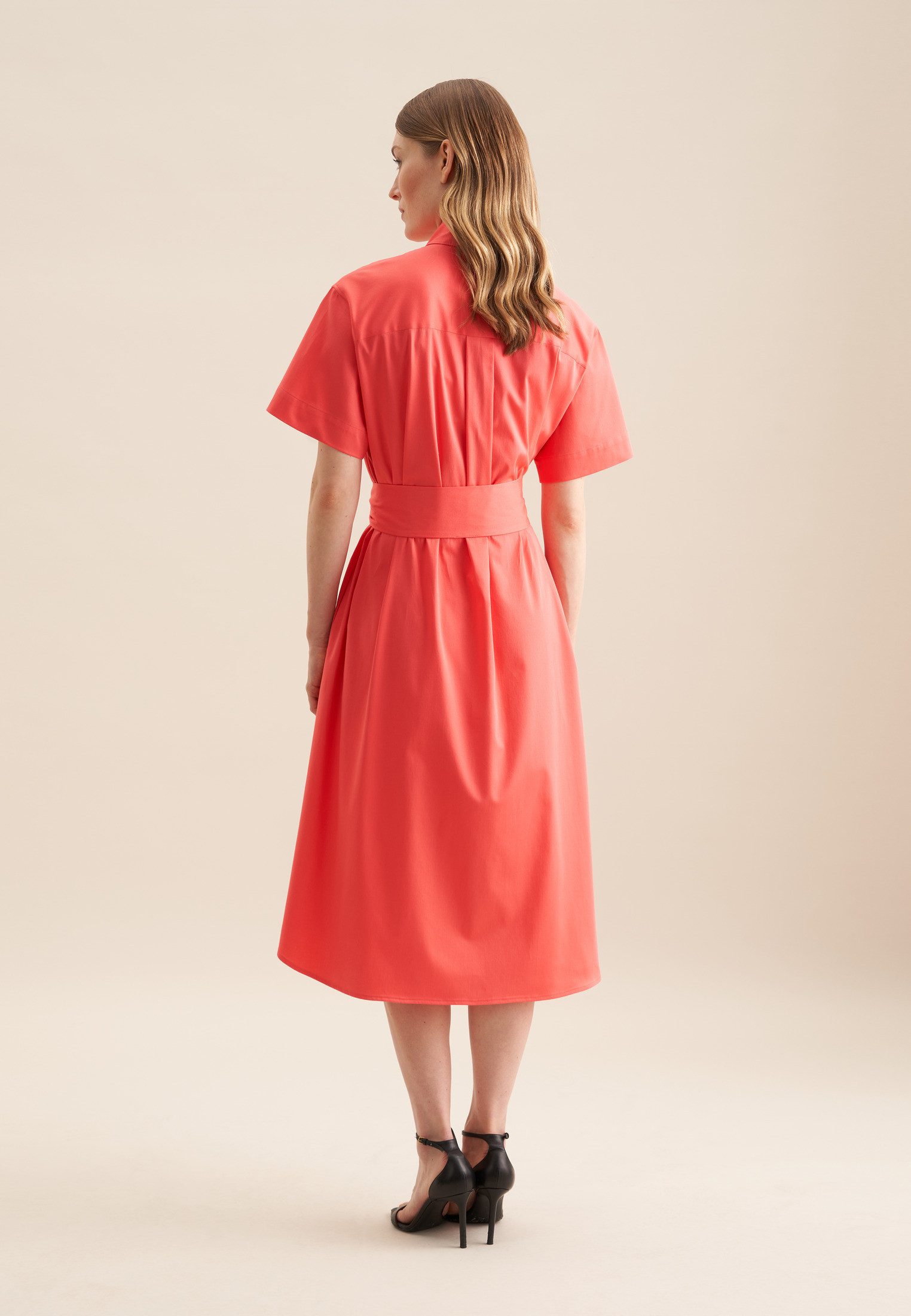 seidensticker Sommerkleid Schwarze Rose Kurzarm Kragen günstig online kaufen