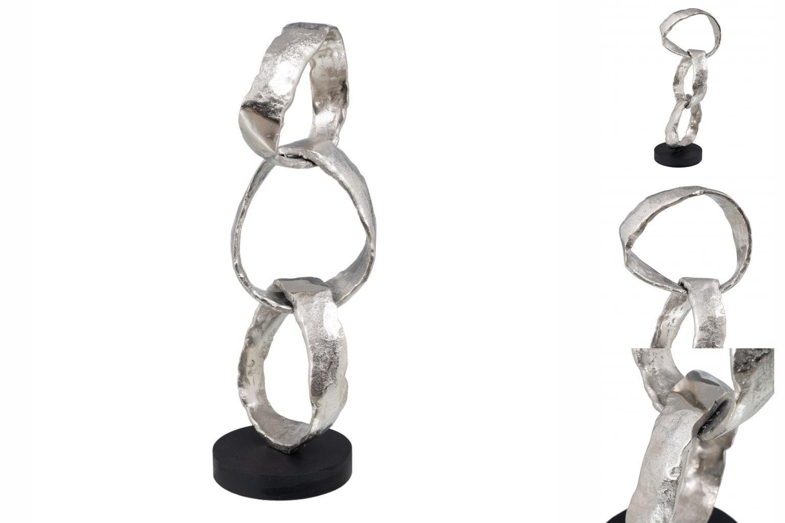 Bigbuy Dekoobjekt Deko-Figur 18 x 15 x 47 cm Schwarz Silber | Deko-Objekte