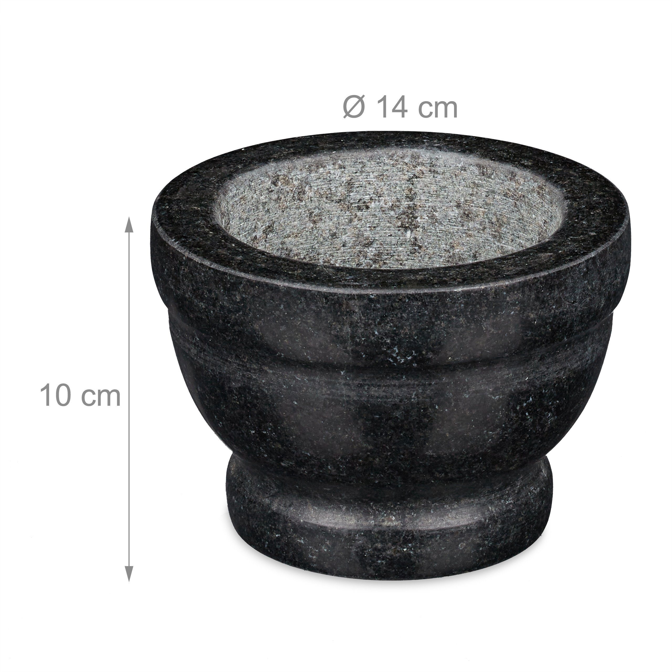 relaxdays Mörser Granit Mörser mit Stößel XL, (2-tlg) – Bild 4 von 5