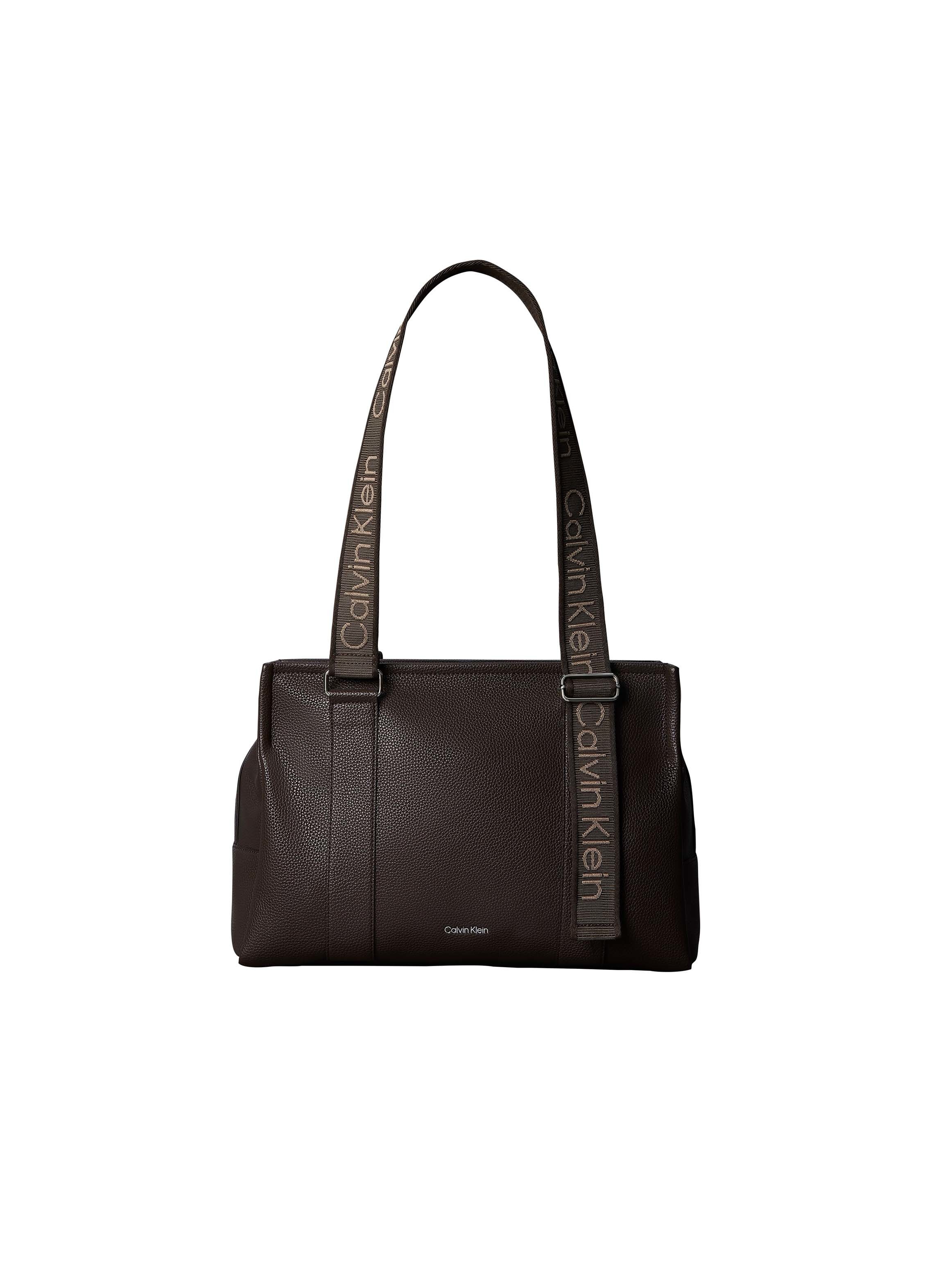 Calvin Klein Tragetasche WEBBING ADJ STRAP TOTE, große Tote Bag, Schultertasche mit Logoschriftzügen