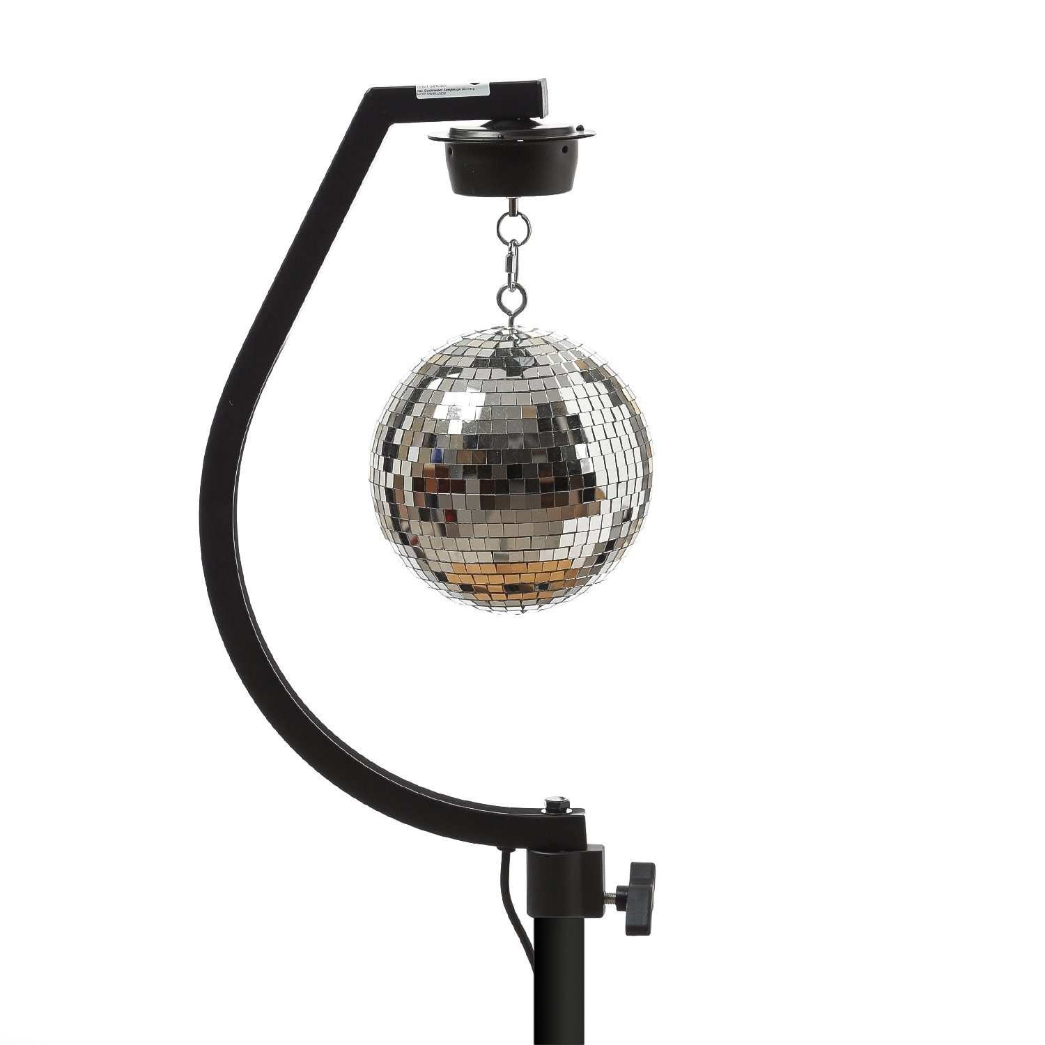 SATISFIRE Discolicht Spiegelkugel Stativhalterung bis 30cm Kugeln - schwarz - inkl. Motor