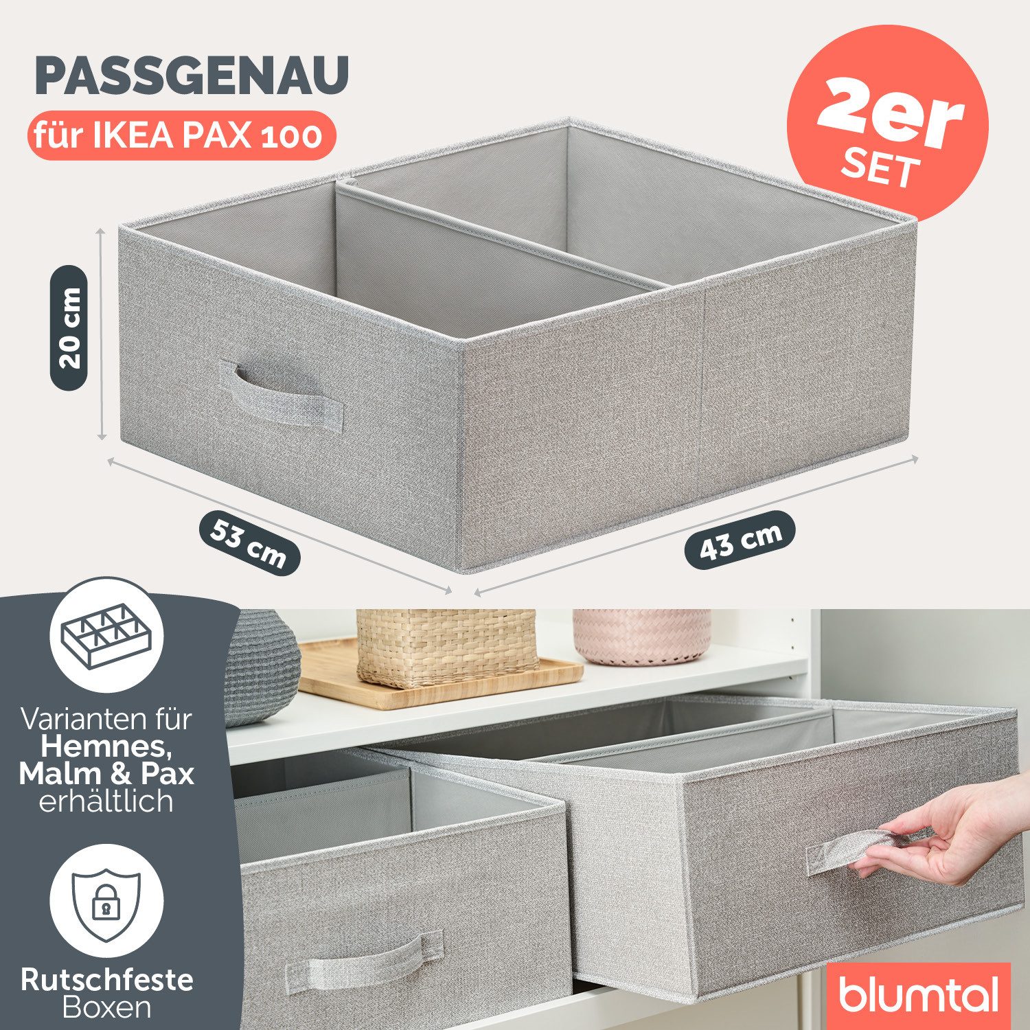 Blumtal Faltbox HEMNES, MALM, PAX Organizer Ordnungssystem Kleiderschrank ( günstig online kaufen