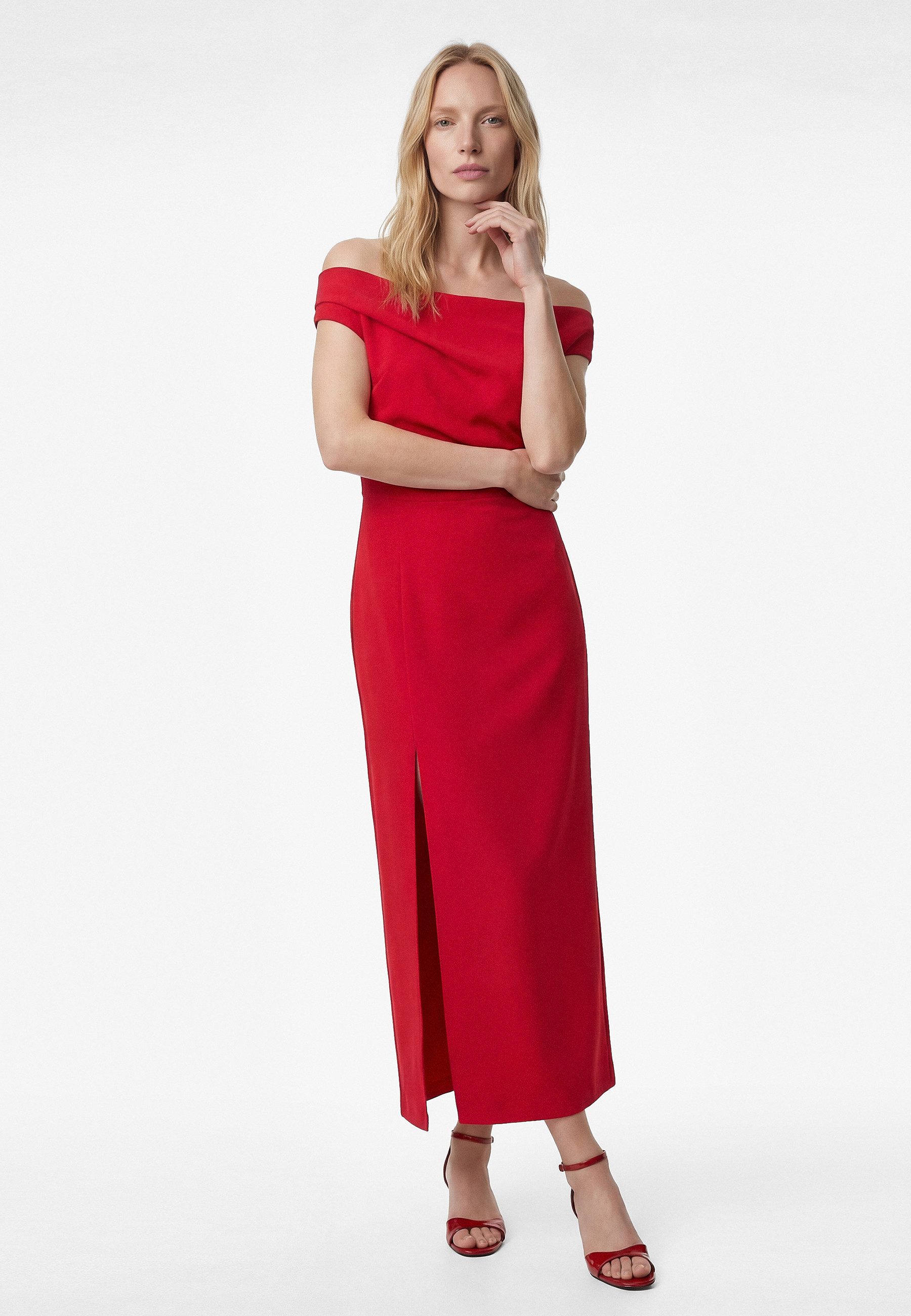 Koton Badekleid Mit Vorderem Schlitzdetail Drapiert Midikleid