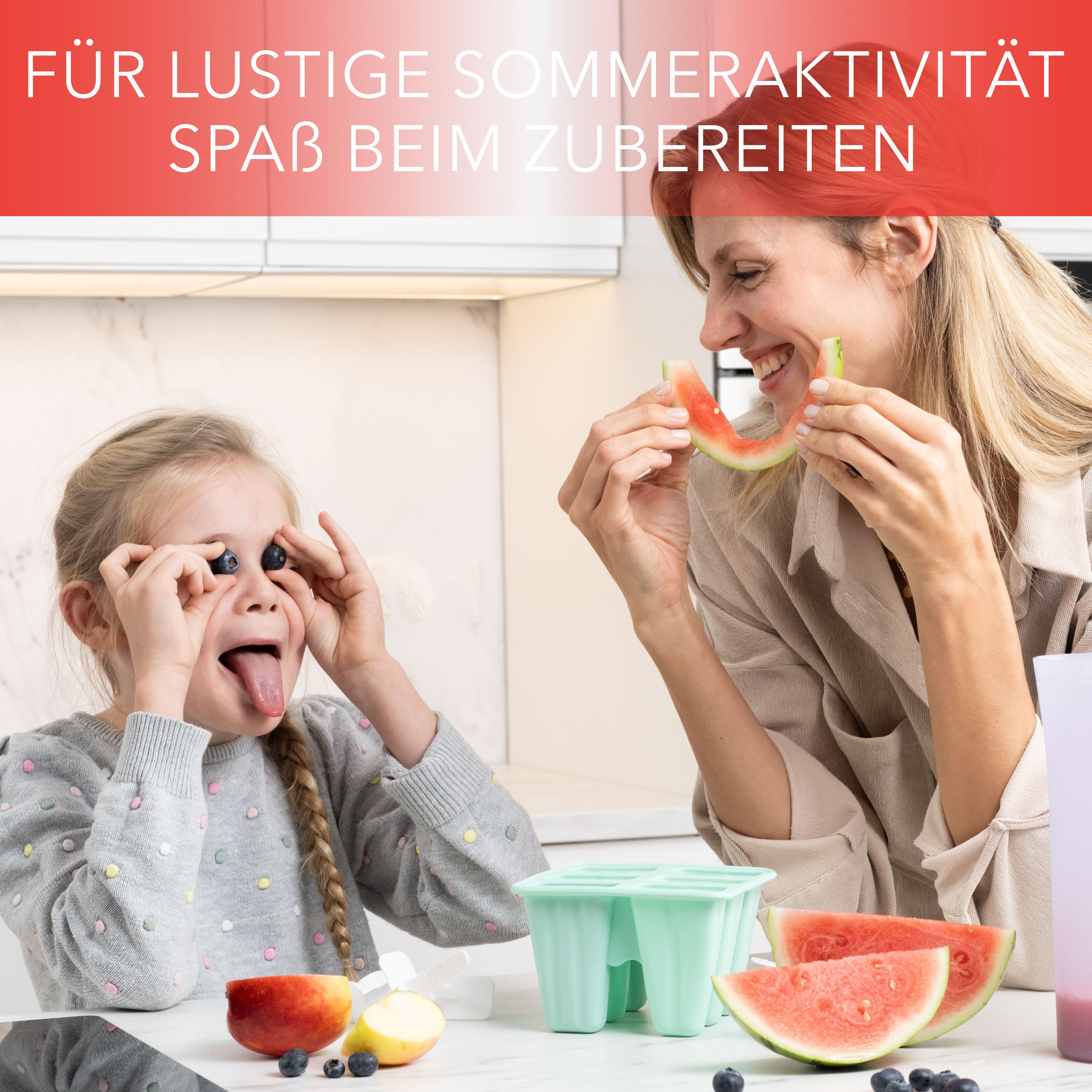 AVANA Eisform Silikon Eis am Stiel Formen 6 Stück Wassereis Eiscreme Eislutscher, BPA-frei, Wiederverwendbar – Bild 5 von 5
