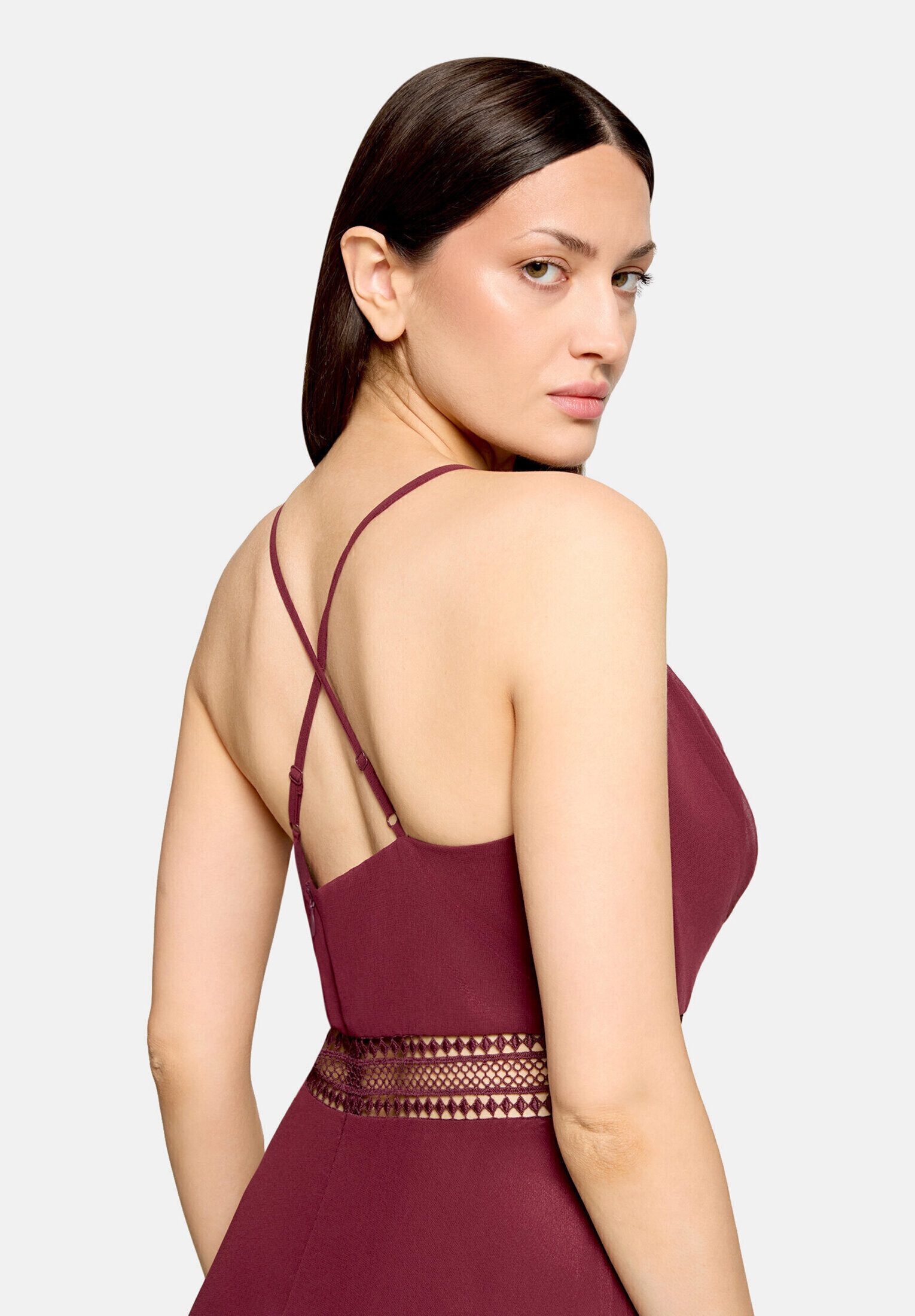 Vera Mont Cocktailkleid Damen mit Wasserfallausschnitt Stickerei – Bild 5 von 5