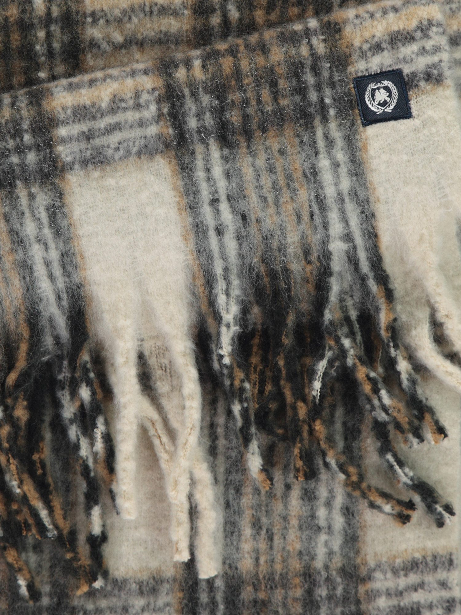 LERROS Wollschal Herren Karoschal, weich gebürstet