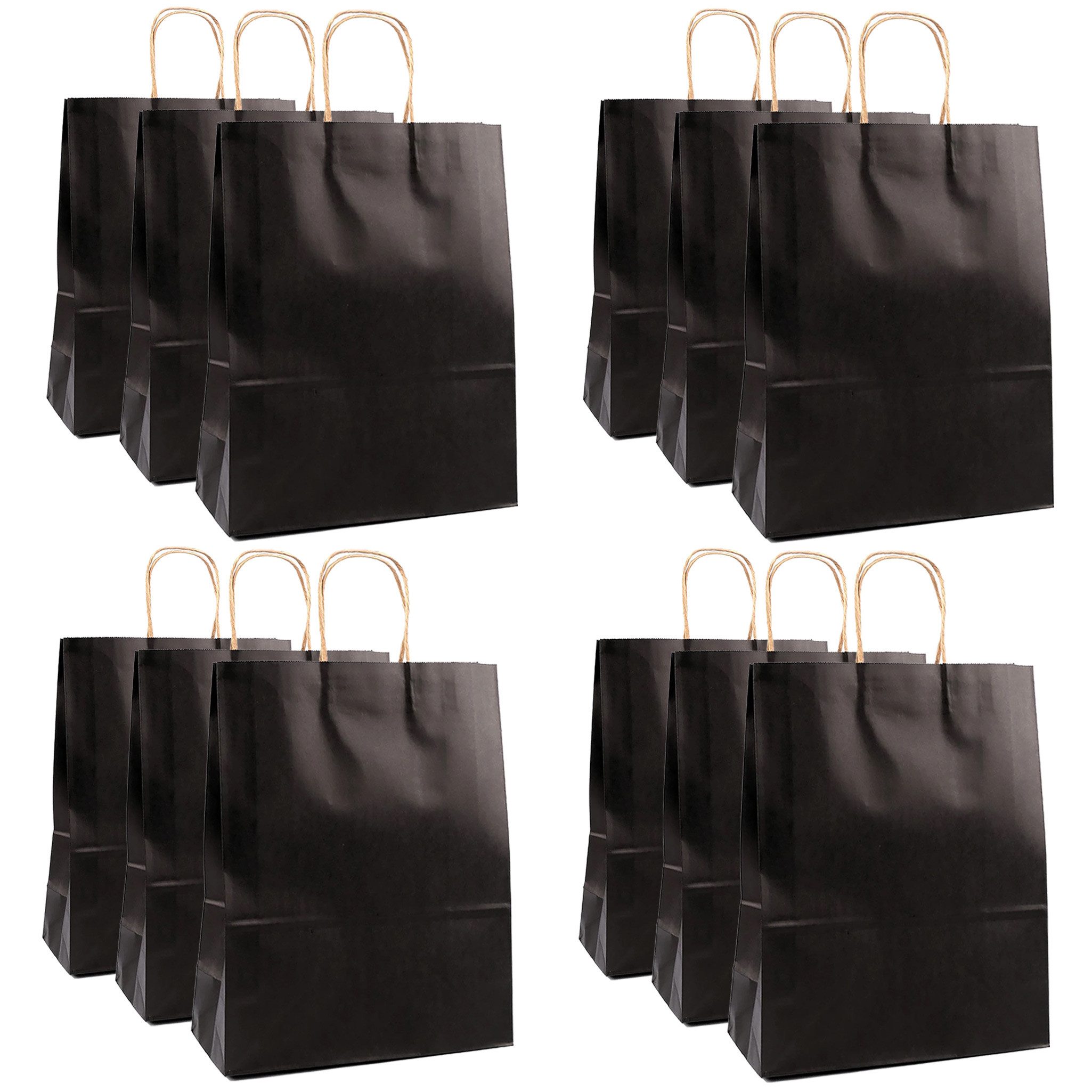maDDma Пакувальний папір 12 Geschenktasche aus Папір mit Griffen 26x33x12cm Папірtüten, Rechteckig