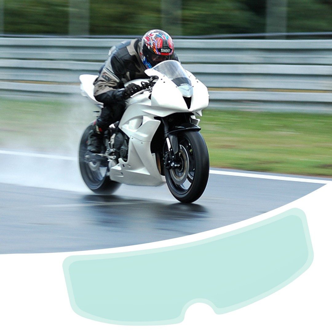 Kityhome Helmvisier Universelle Anti-Beschlag-Folie für Helmvisier mit Montagehilfe (Universell für fast alle Helmtypen, Klar sehen bei jedem Wetter), Hochwertiges, klares Material