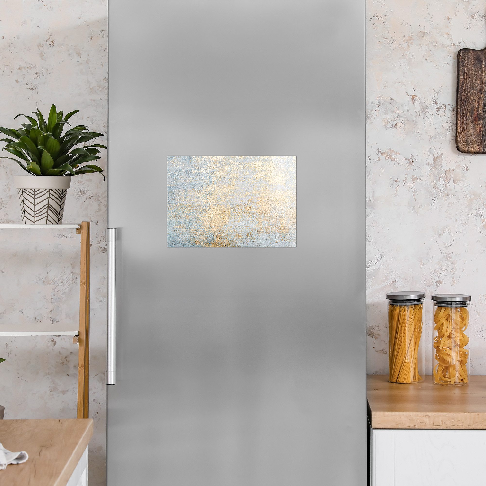 DEQORI Magnetfolie 'Wand mit Gold-Struktur', beschreibbar universal Magnetmatte magnetisch Folie Planer Kalender