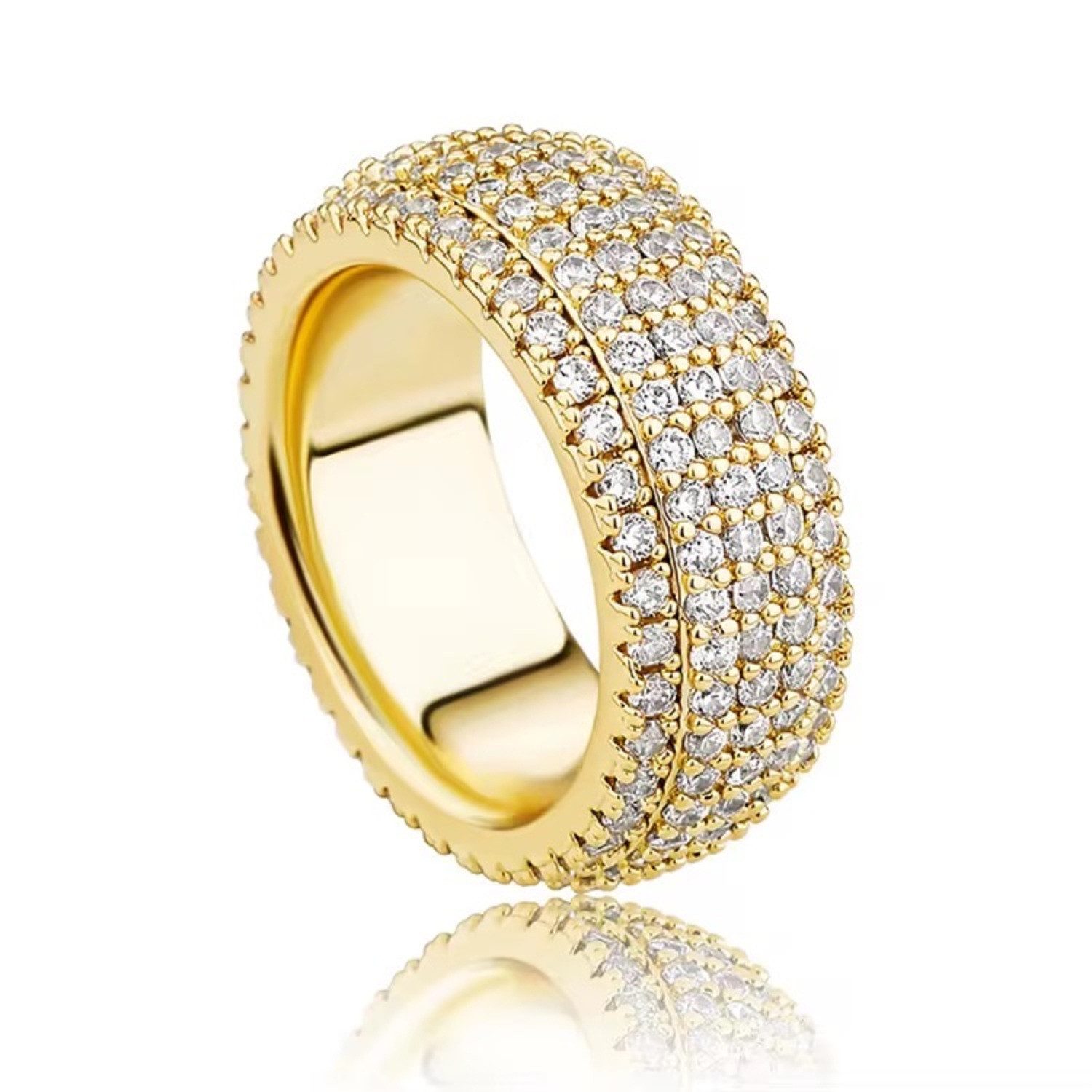 ROUGEMONT Fingerring Funkelnde Damen Statement Ring, Intensiver Glanz mit Wow-Effekt