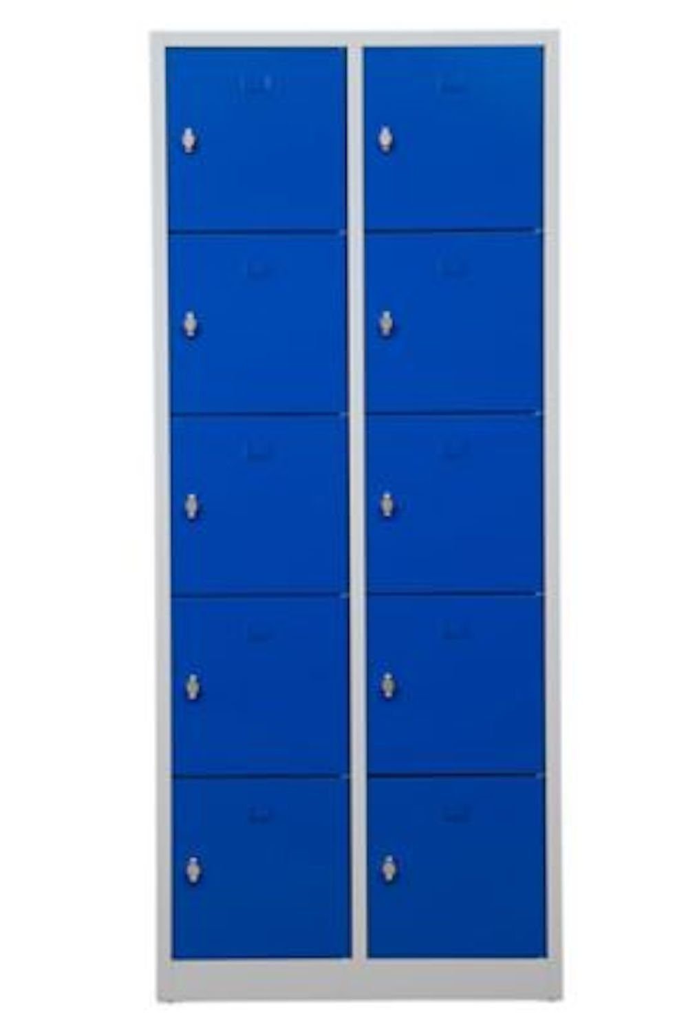 PROREGAL® Spind Schließfachschrank Falcon, Medium, HxBxT 190x80x45cm, Grau-Blau