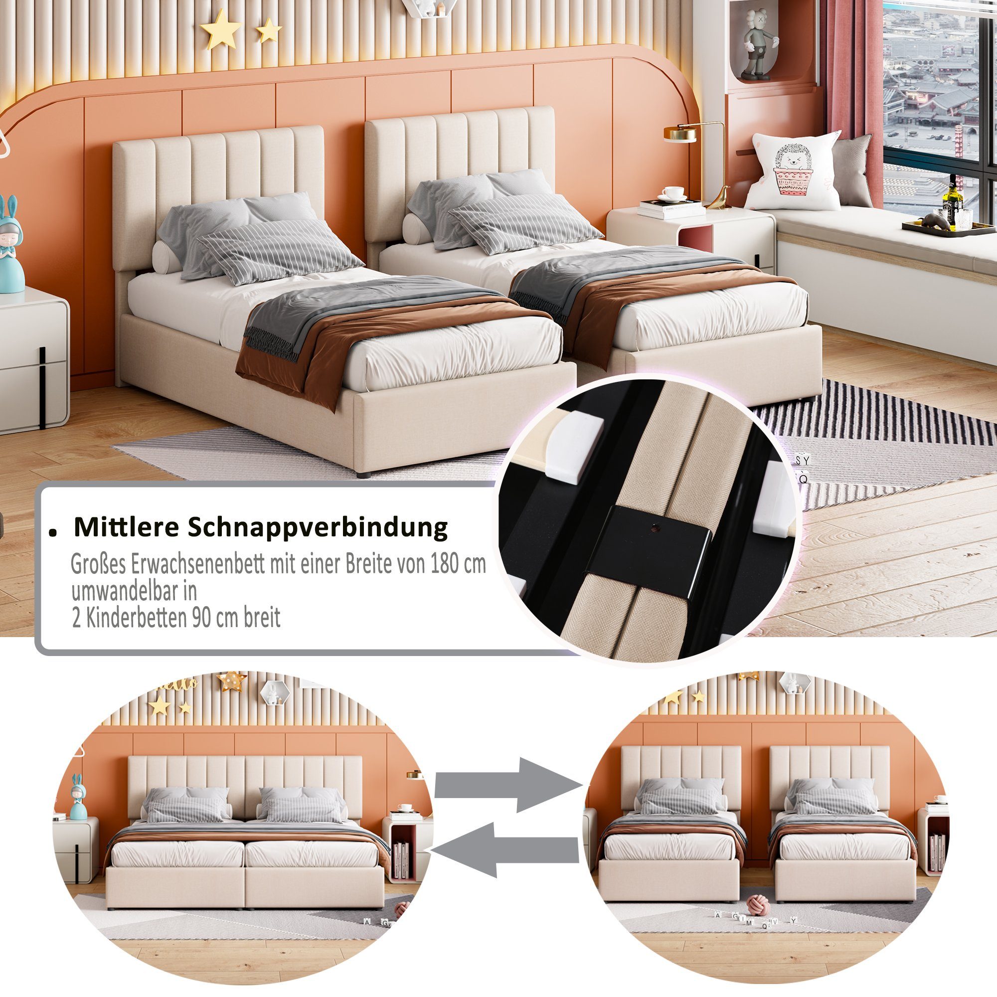 HAUSS SPOLE Polsterbett 180x200 cm mit günstig online kaufen
