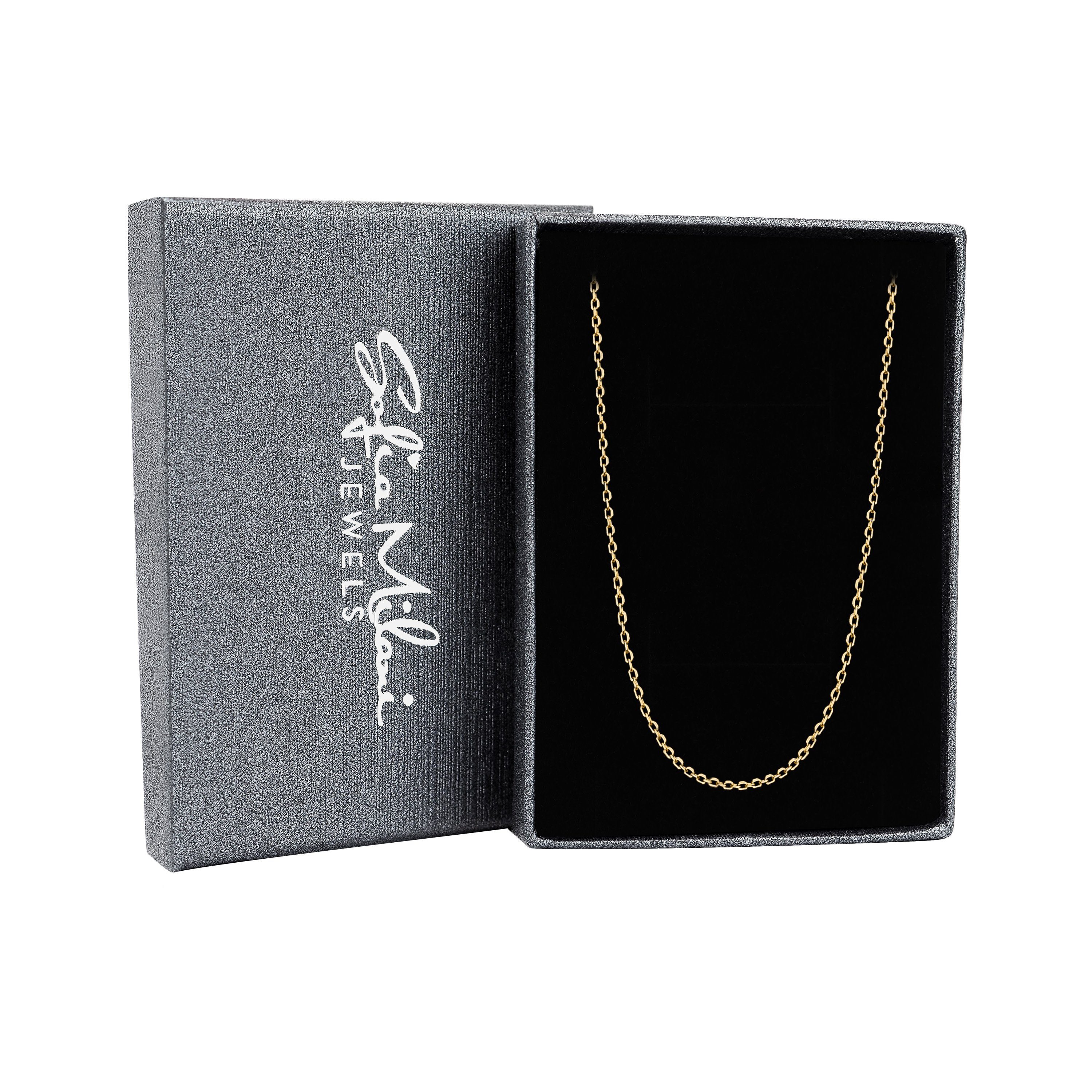 Sofia Milani Kette mit Anhänger gold Chain, Silber Damen Schmuck 925 Cable