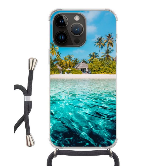 MuchoWow Handyhülle Strand - Palmen - Meer Handyhülle Telefonhülle Apple iPhone 14 Pro