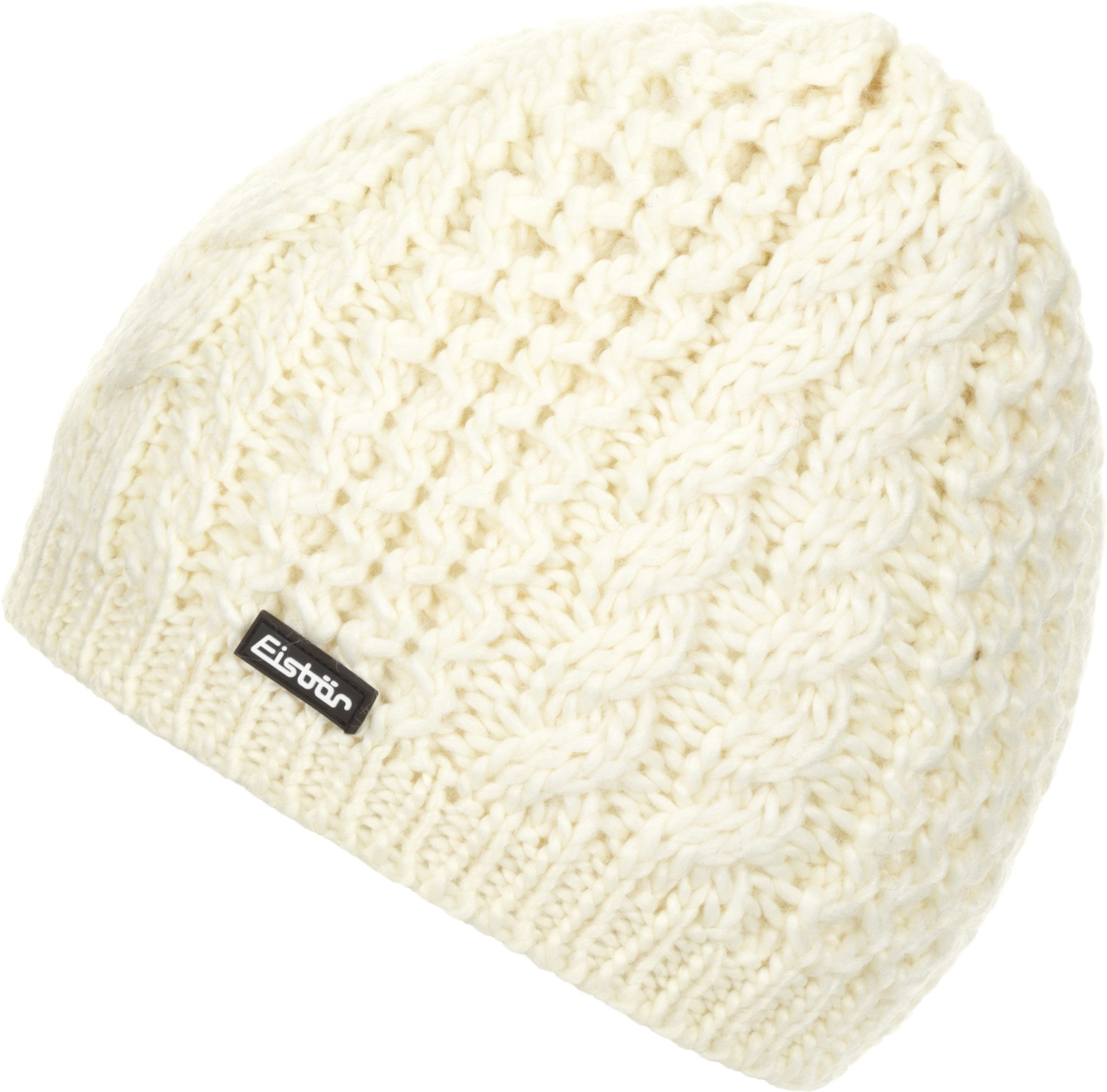 Eisbär Strickmütze Afra Strickmütze mit Zopfmuster Damen weiß