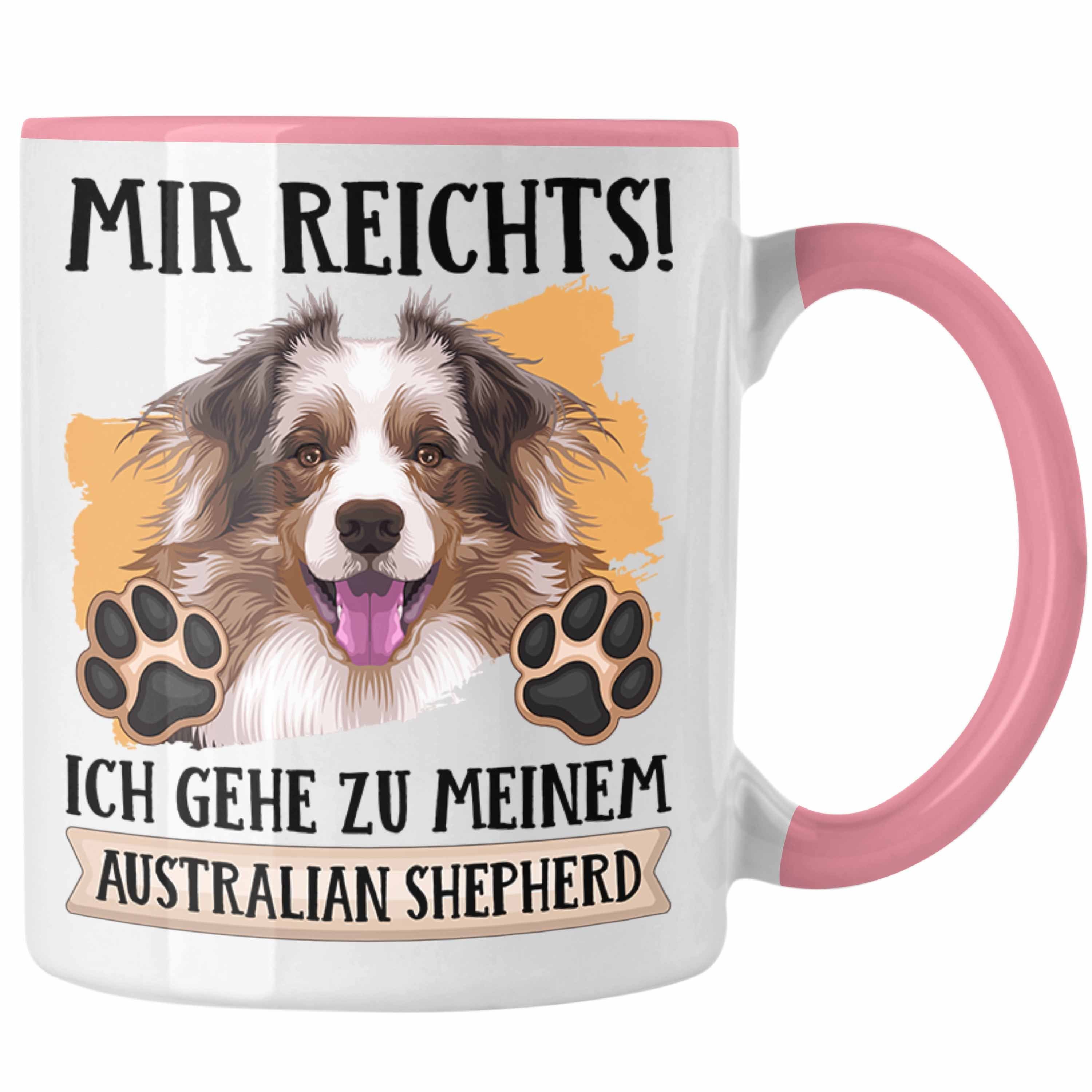 Trendation Geschenk Rosa Tasse Tasse Geschenkid Lustiger Shepherd Besitzer Spruch Australian