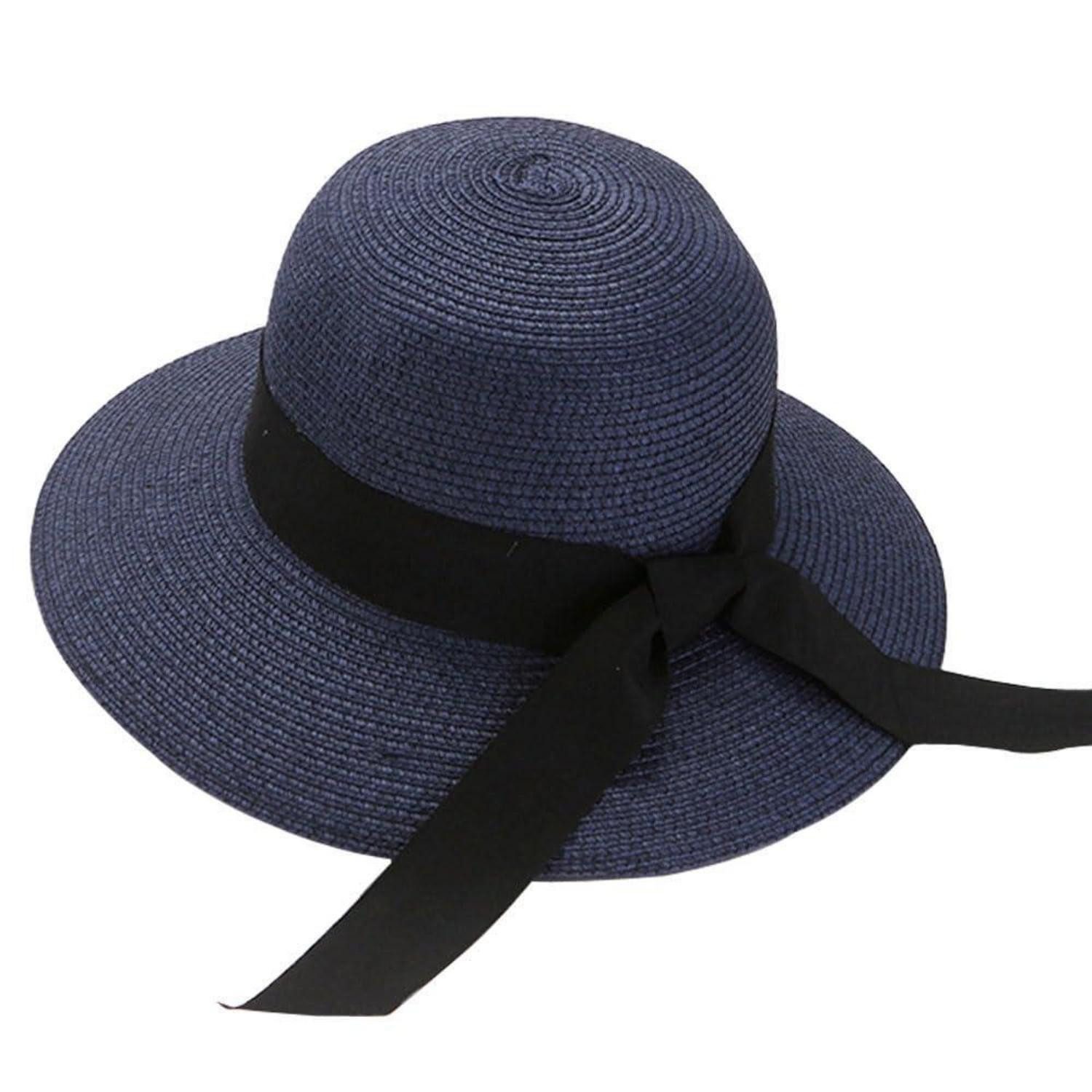 LuxusKollektion Sonnenhut Sonnenhut Damen UV Schutz Krempe Verstaubar Einheitsgröße 01-navy