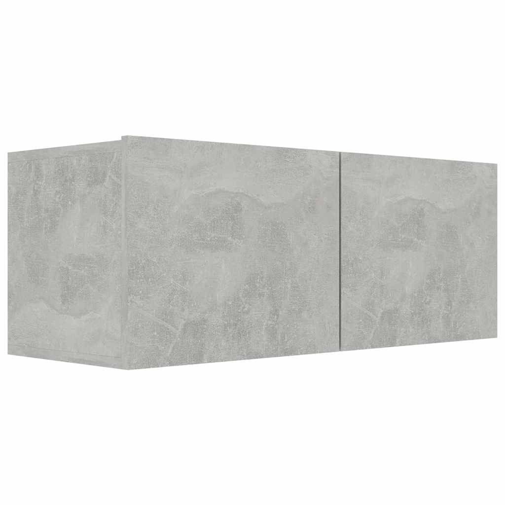 furnicato TV-Schrank Betongrau 80 x 30 x 30 cm aus Holzwerkstoff (1-St)
