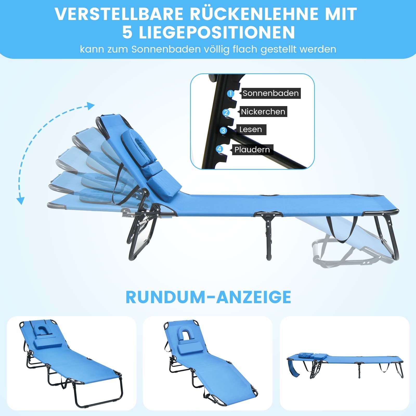 COSTWAY Gartenliege Sonnenliege, 2 St., mit günstig online kaufen