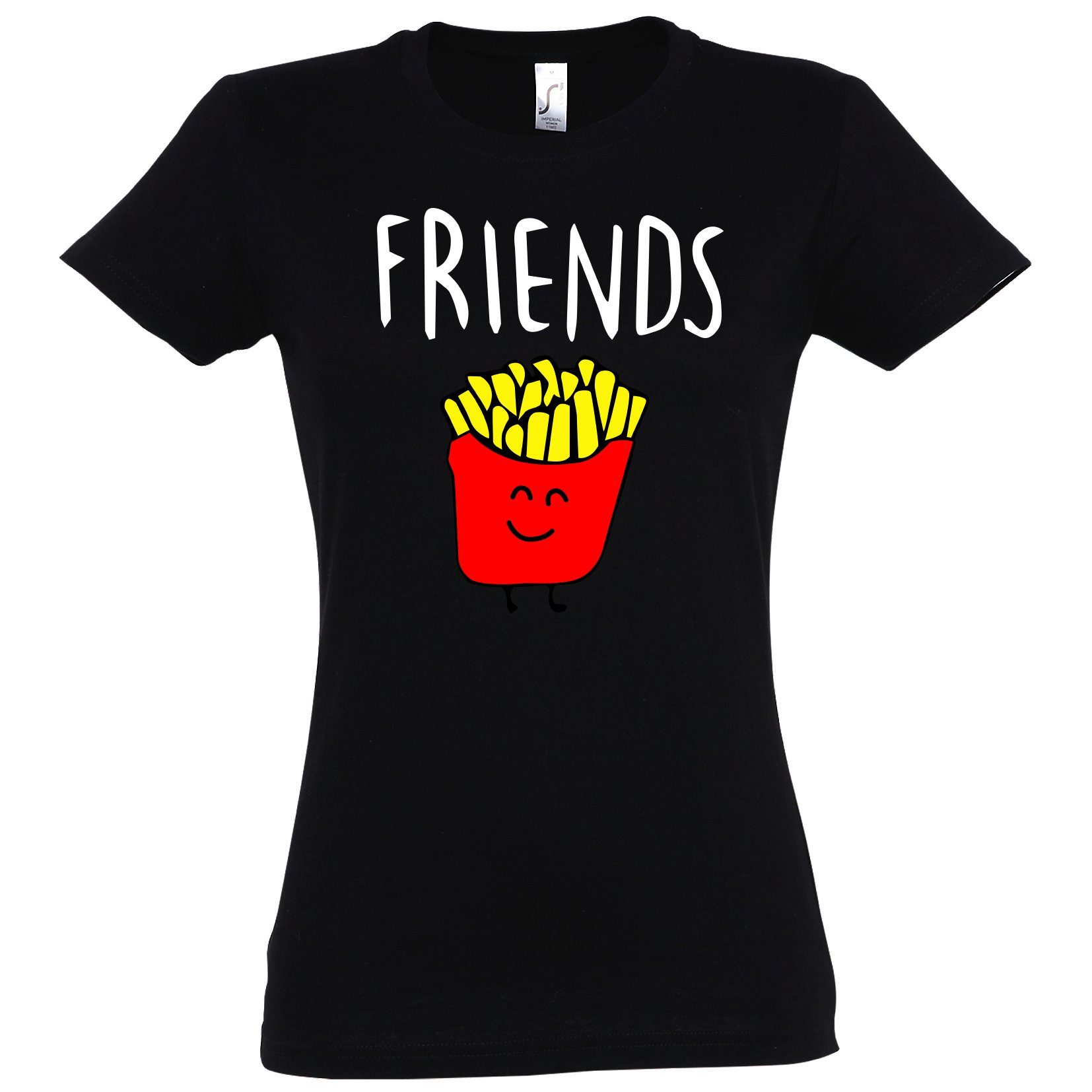 T-Shirt Burger & Pommes Best Friends Damen T-Shirt