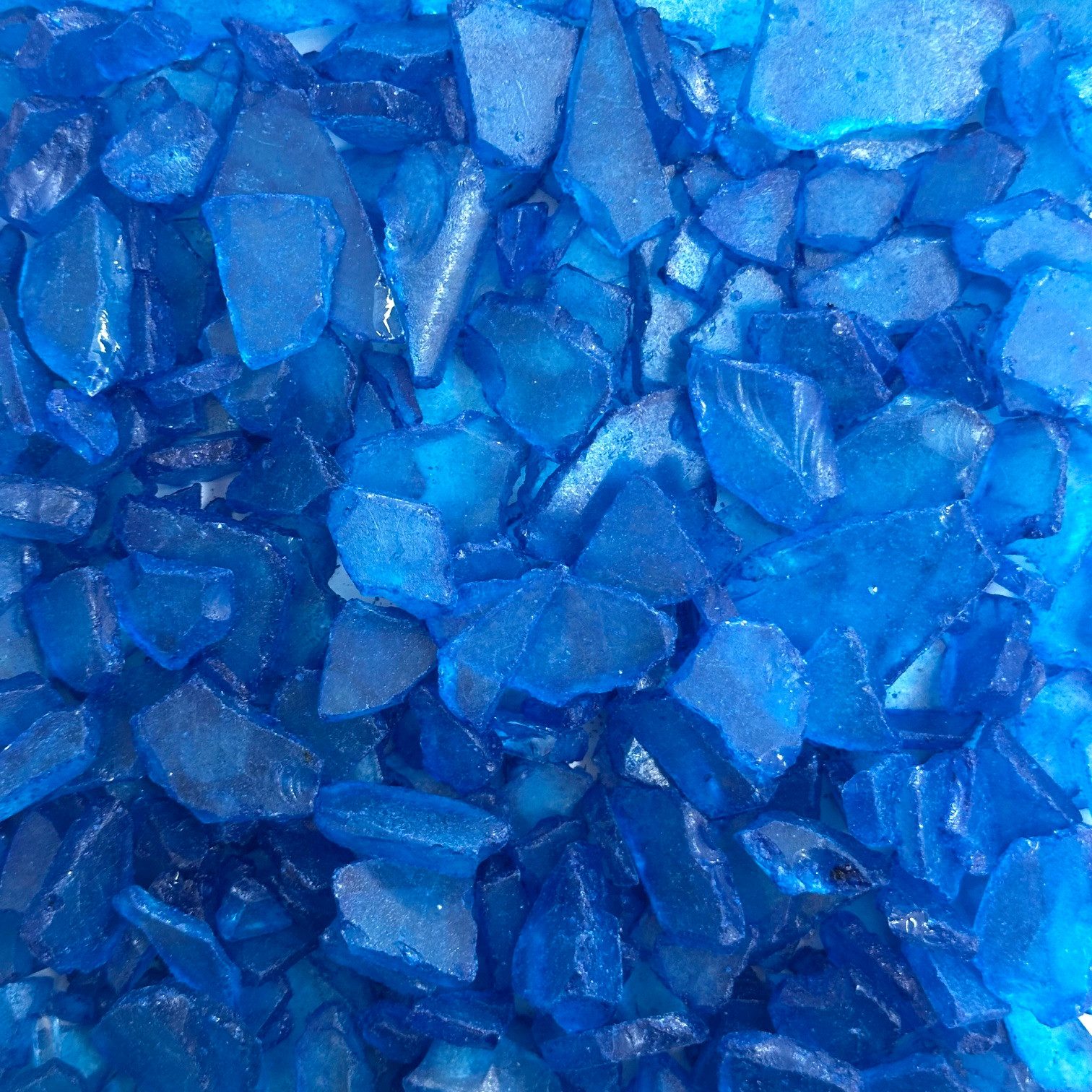 Eurosand Streudeko SEEGLAS, Mosaik, Glasscherben gerundet 20-50mm. 1kg.