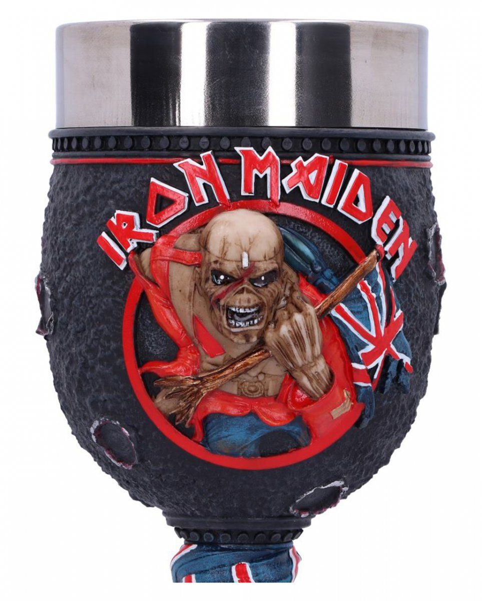 Horror-Shop Iron Maiden Geschirr-Set Trooper Edelstahl The Polyresin 19.5cm, Goblet /