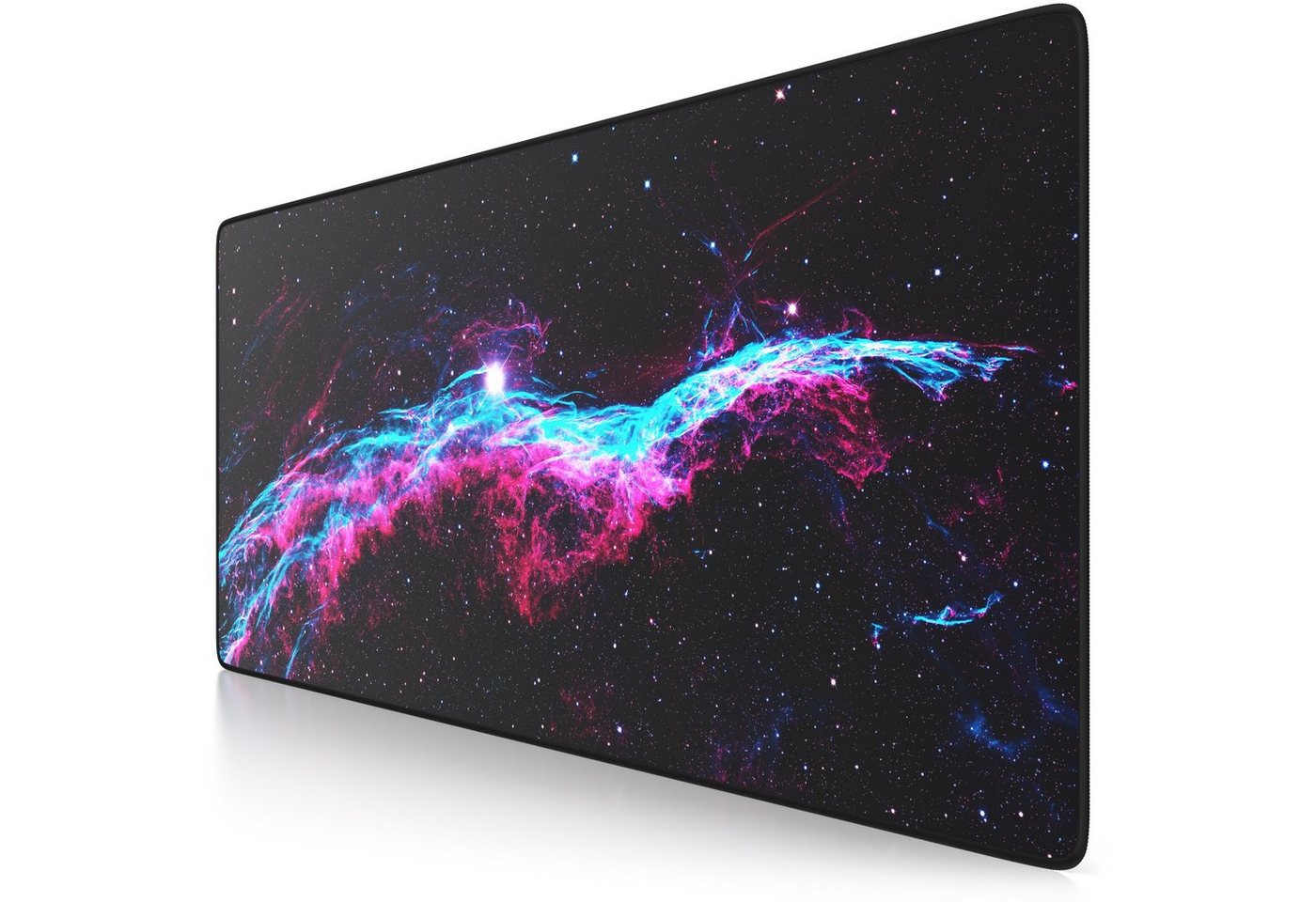 CSL Gaming Mauspad XXL Speed Mousepad 900 x 400 x 3 mm, große Tischunterlage (1-St), rutschfest, abwaschbar, Geschwindigkeit & Präzision, Galaxie Speed
