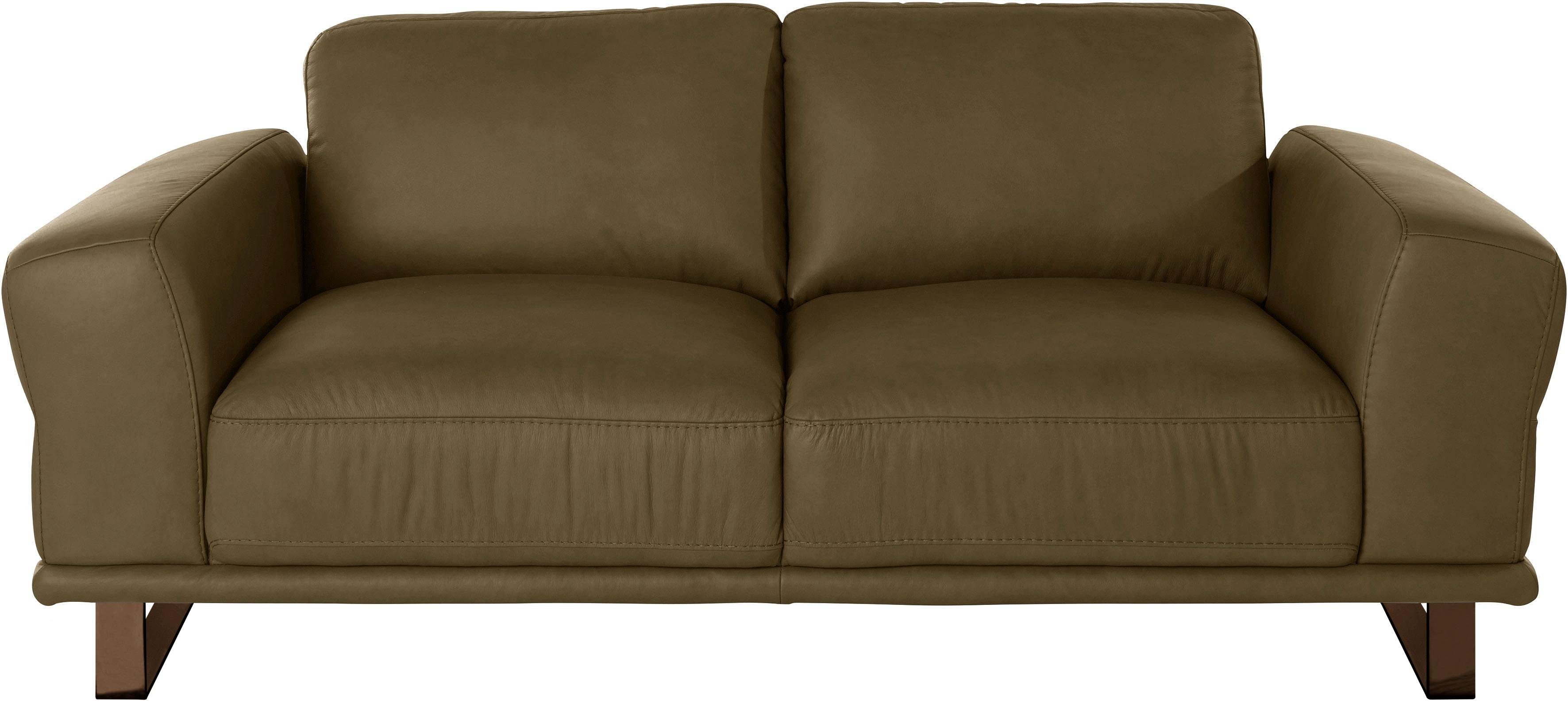 cm Bronze 2-Sitzer in Metallkufen pulverbeschichtet, 192 Breite mit montanaa, W.SCHILLIG