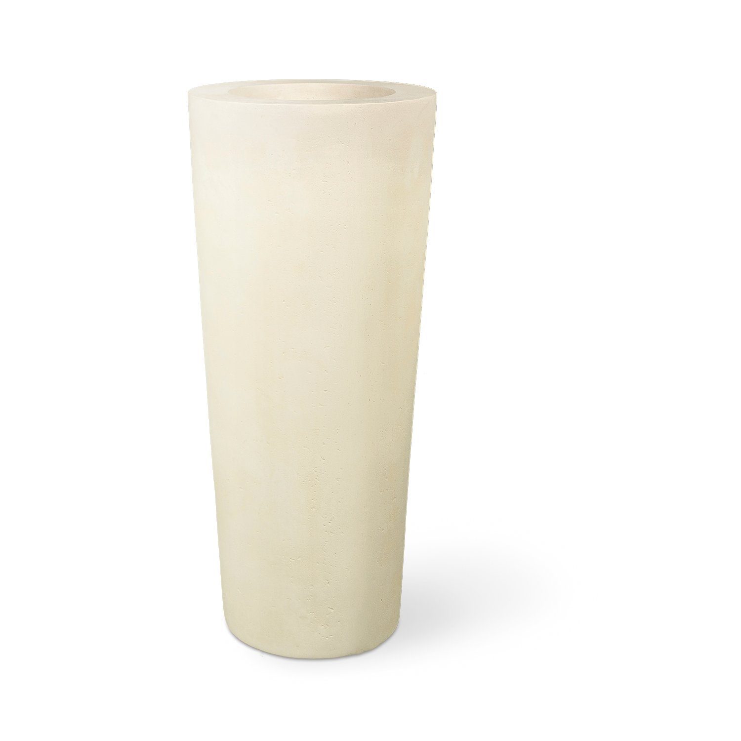 fleur ami Pflanzkübel Polystone Conical Pflanzgefäß, Ø 46 cm, Höhe 95 creme