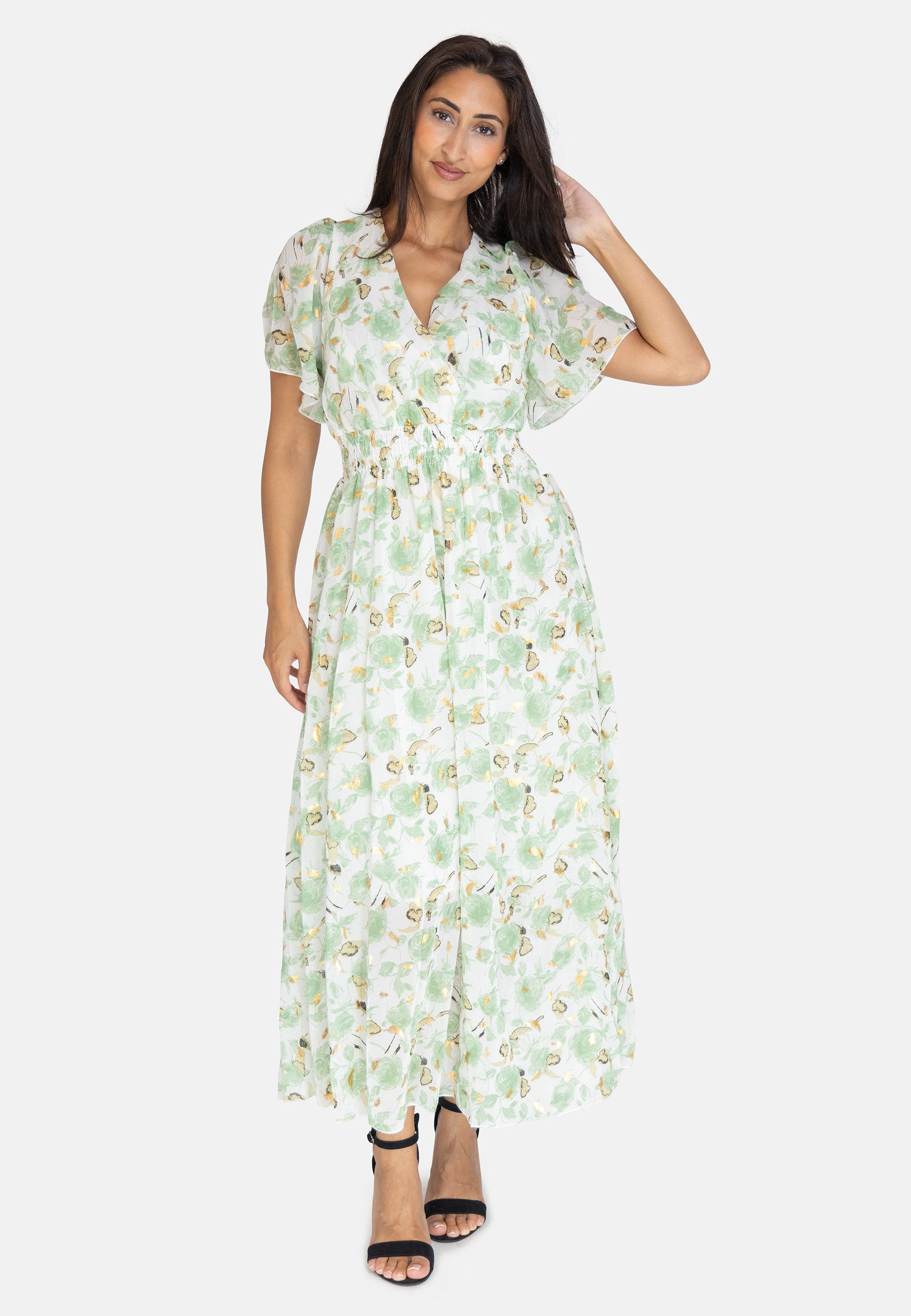 Elara Sommerkleid Elara Damen Sommerblumenkleid (1-tlg) günstig online kaufen
