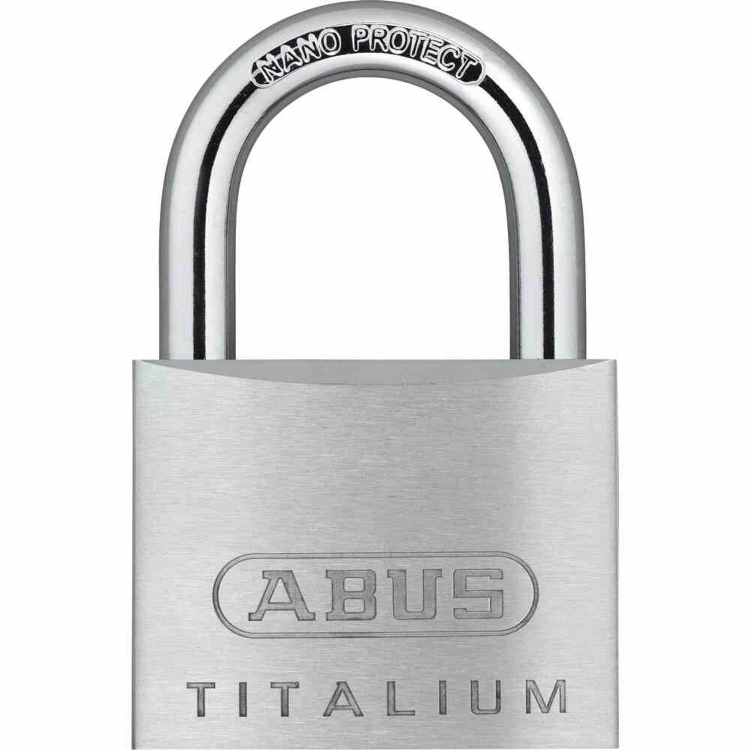 ABUS Vorhängeschloss Titalium-Vorhangschloss 64TI/50 aus TITALIUM, Lock-Tag
