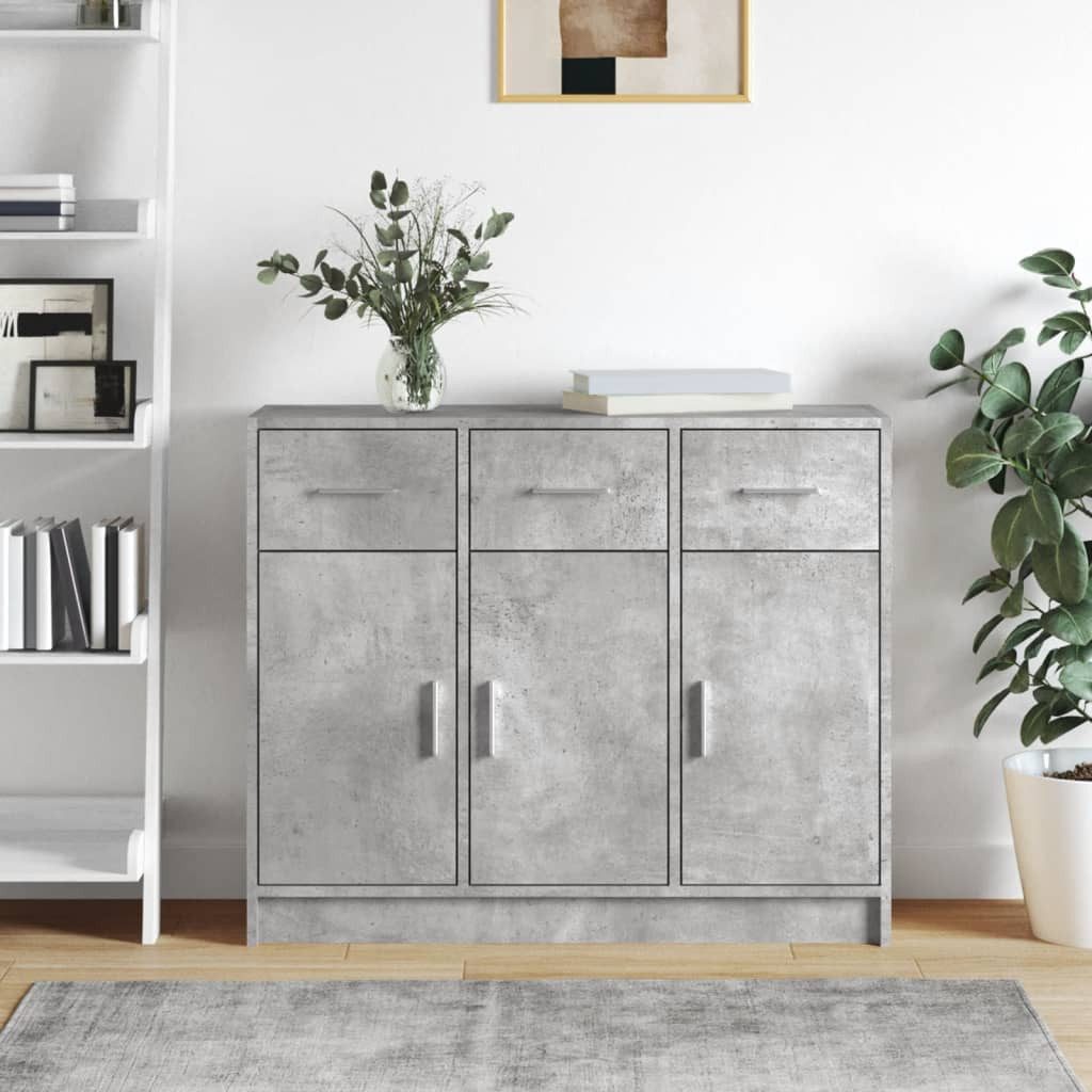 vidaXL Sideboard Sideboard Betongrau 91x28x75 cm günstig online kaufen