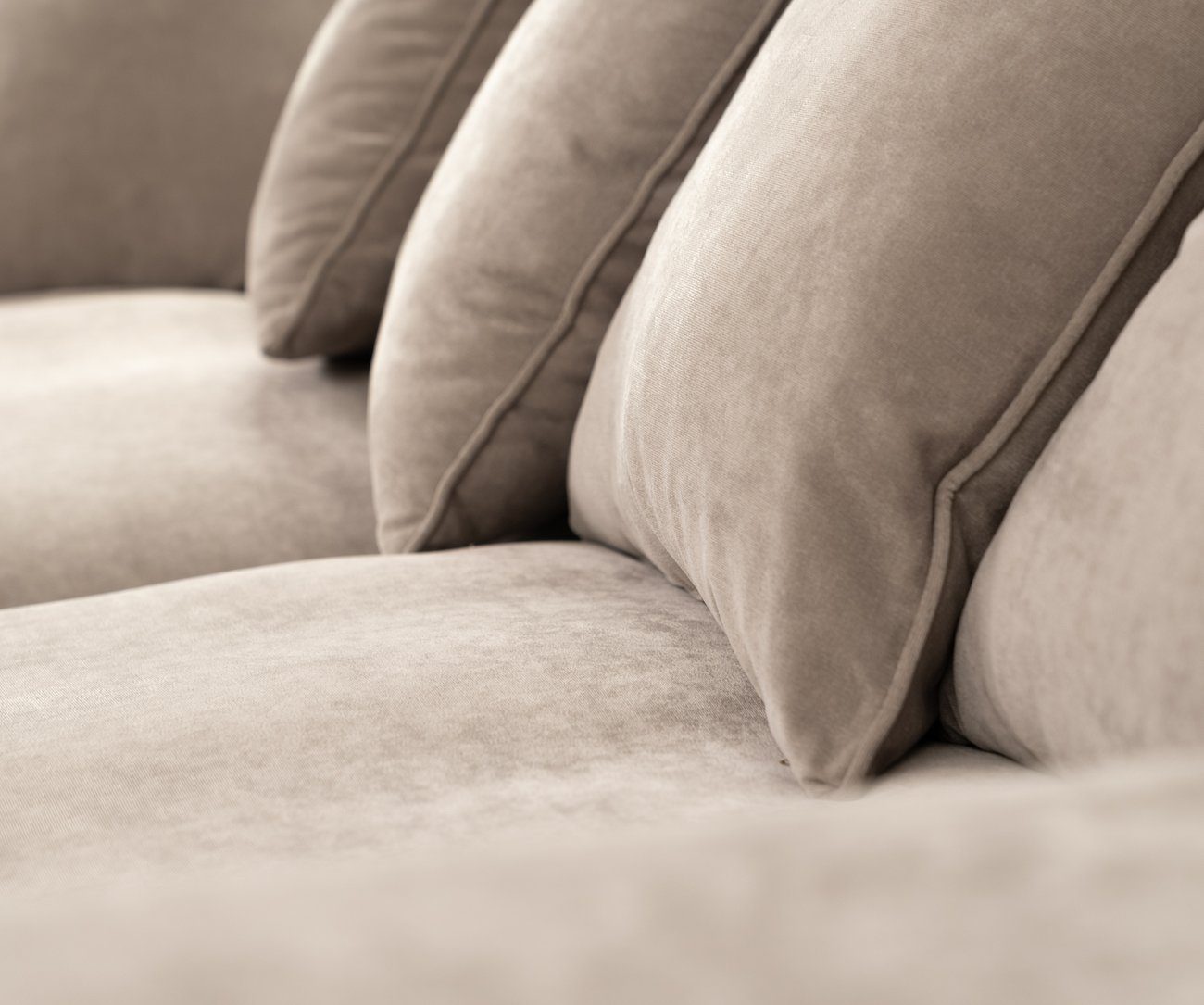4 2 Sofa (Samt) 2m, AMARIS Grau Couch Sitzer Elements Stoff-Bezug Größen gemütlich 'George' Samt od.