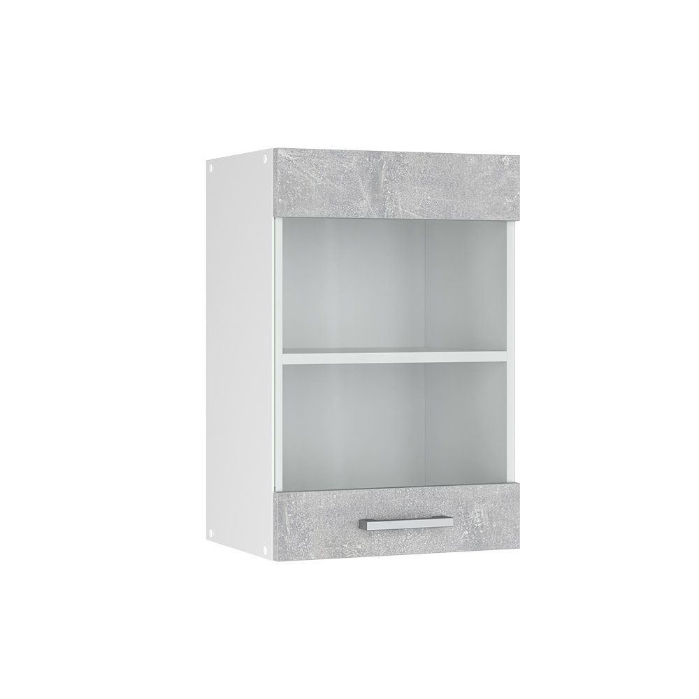 Vicco Glashängeschrank R-Line, Beton/Weiß, 40 cm günstig online kaufen