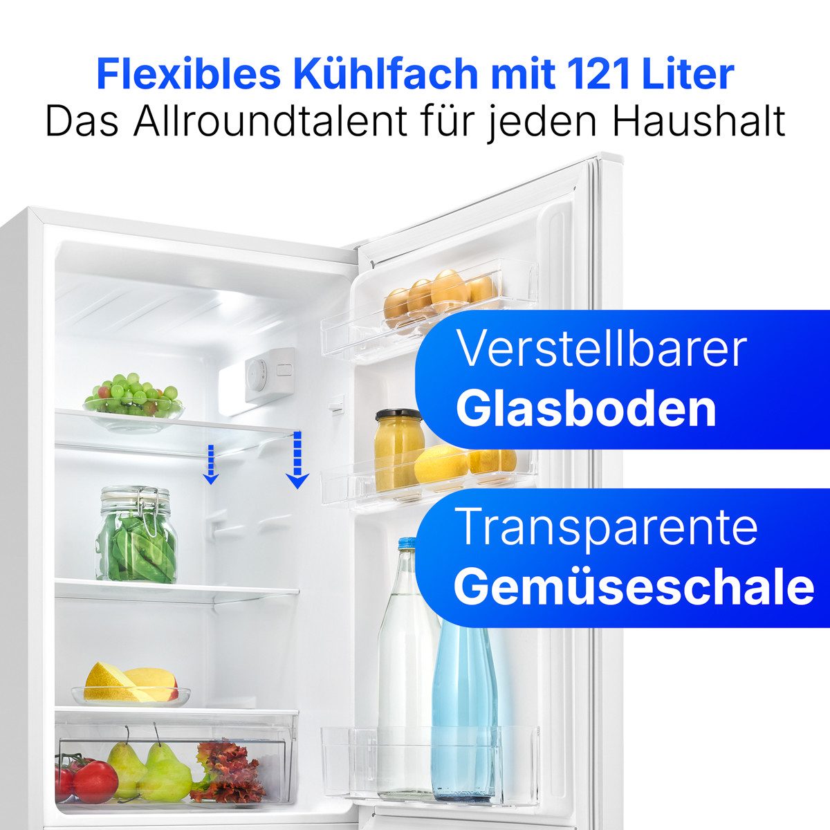 BOMANN Kühl-/Gefrierkombination KG 7359, 142.5 cm hoch, 49.5 cm breit, 143cm Kühl-/Gefrierkombination, Energieklasse C