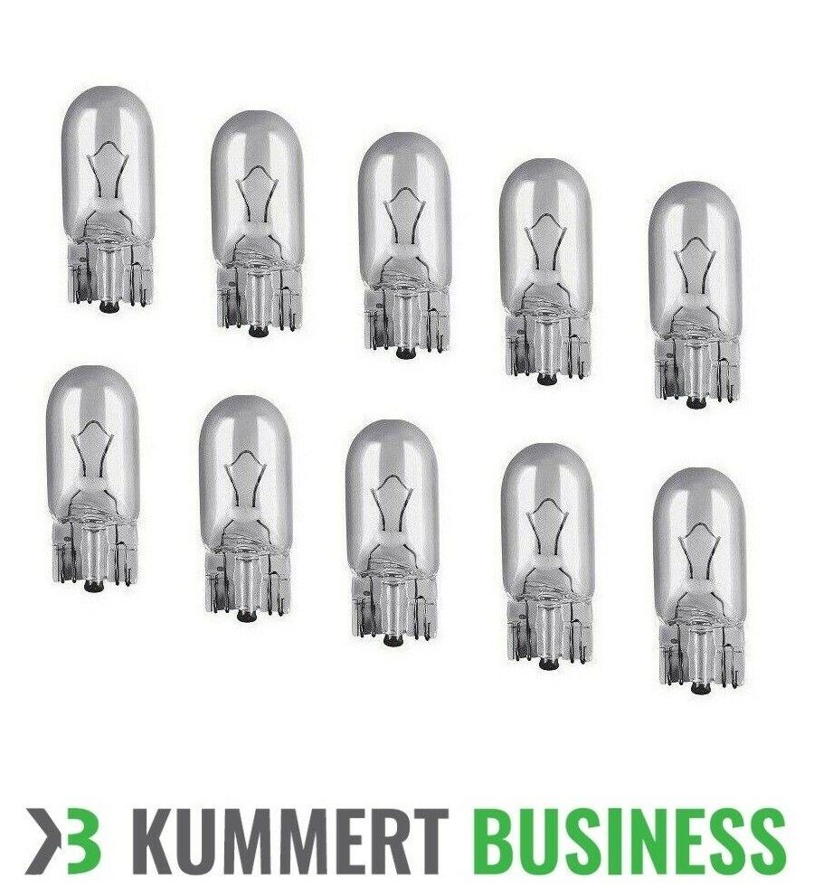 Rückleuchte 10x Glassockel Leuchte T10 W5W 5W 12 Volt Birne 5 Watt Standlicht