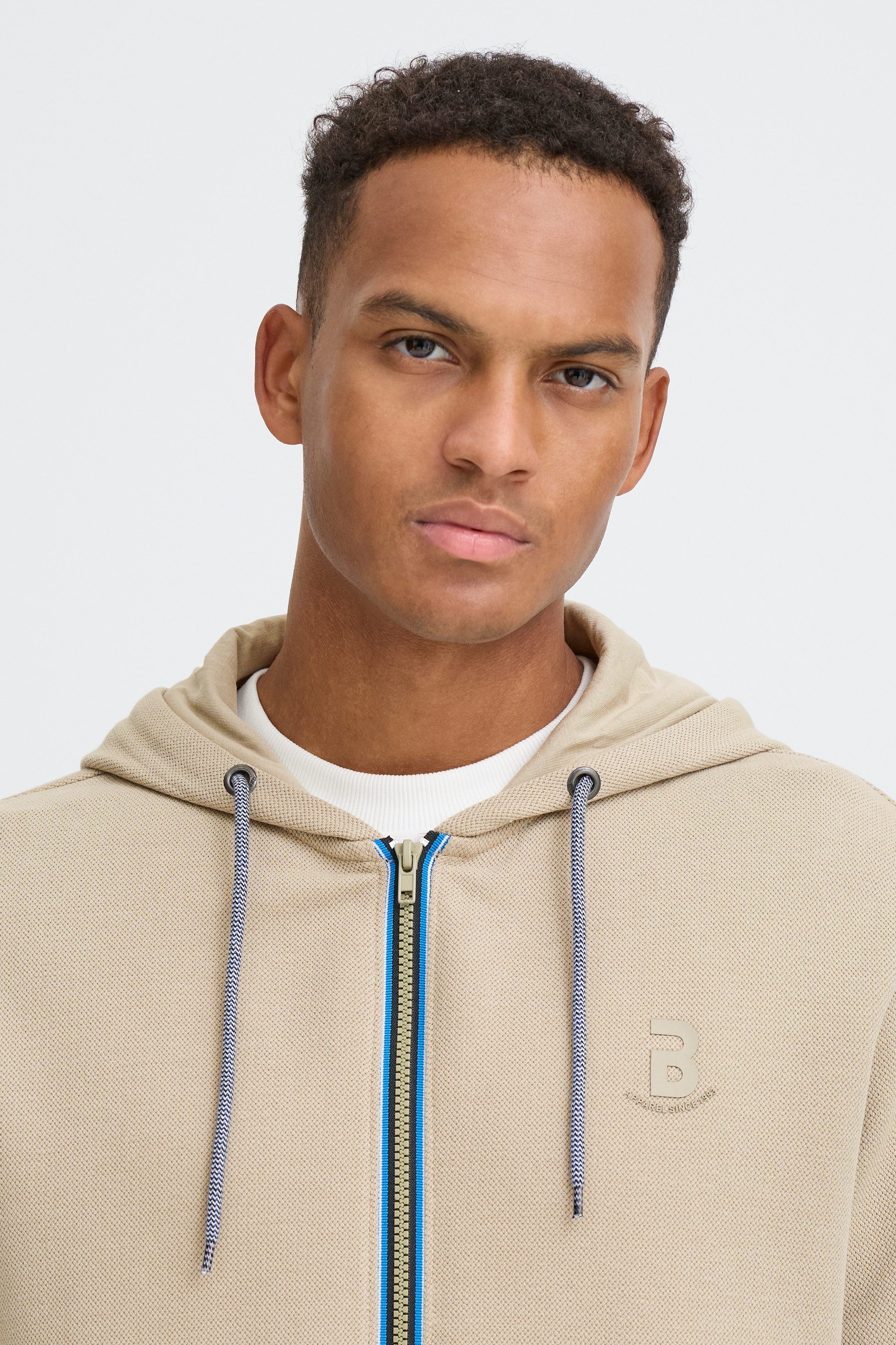 Blend Kapuzensweatshirt BHJUMA PIQUE ZIPP SWEAT mit Reißverschluss, aus Baumwolle und Polyester, Regular Fit