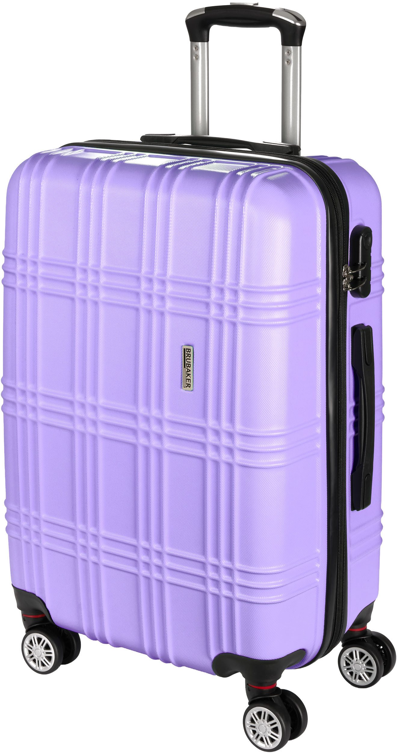 BRUBAKER Koffer Bahamas - Erweiterbarer Rollkoffer mit Zahlenschloss - 43 x 67 x 29 cm, 4 Rollen, Trolley Reisekoffer mit versenkbarem und komfortablem Teleskopgriff