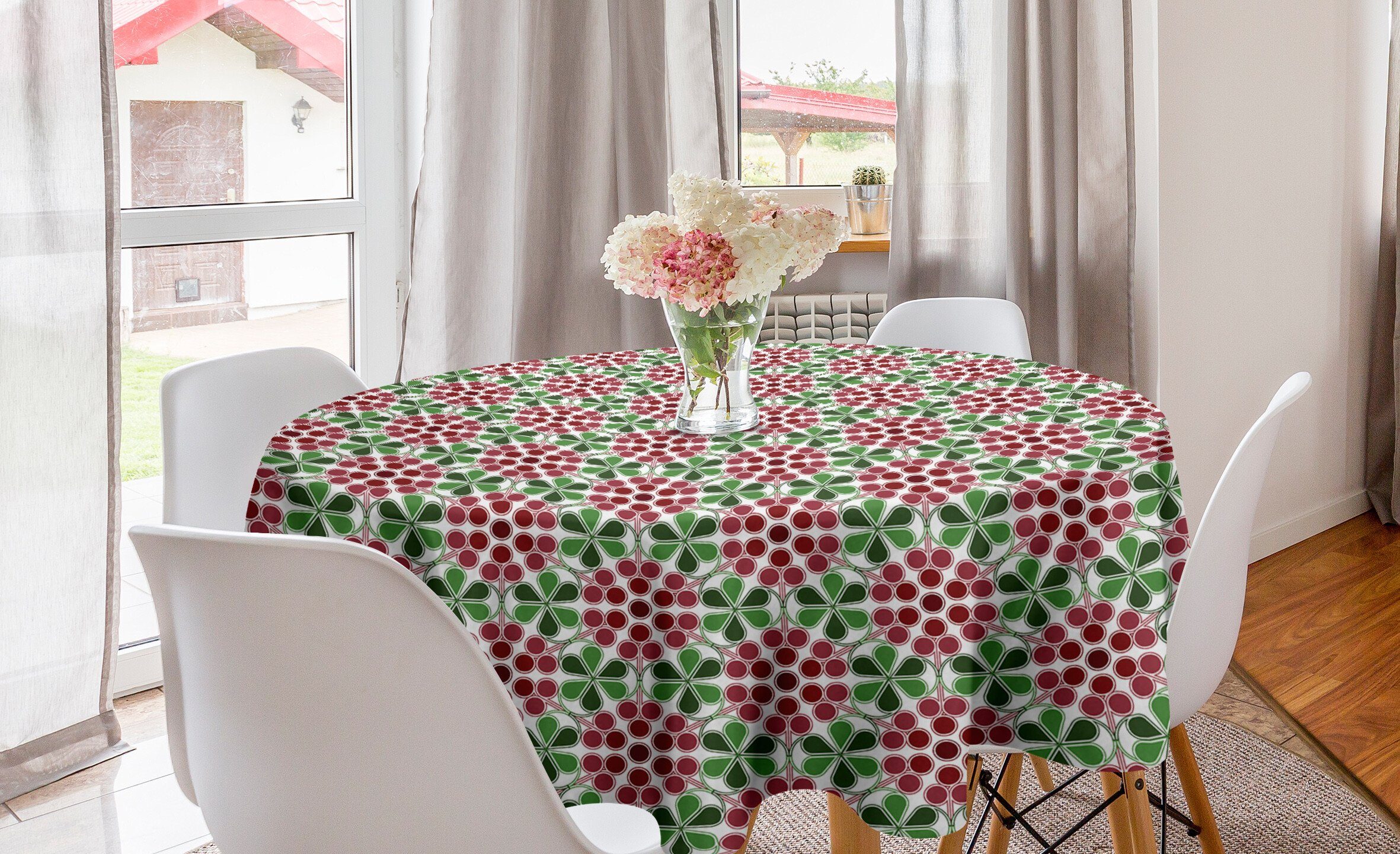 Dekoration, Natur Esszimmer Cranberries Tischdecke Abdeckung Kreis Abstrakt Küche für Tischdecke Abakuhaus