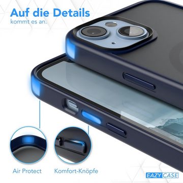 EAZY CASE Handyhülle Outdoor Case MagSafe für Apple iPhone 14, Handyhülle stoßfest Silikon Case Etui Outdoorcase kratzfest Dunkelblau