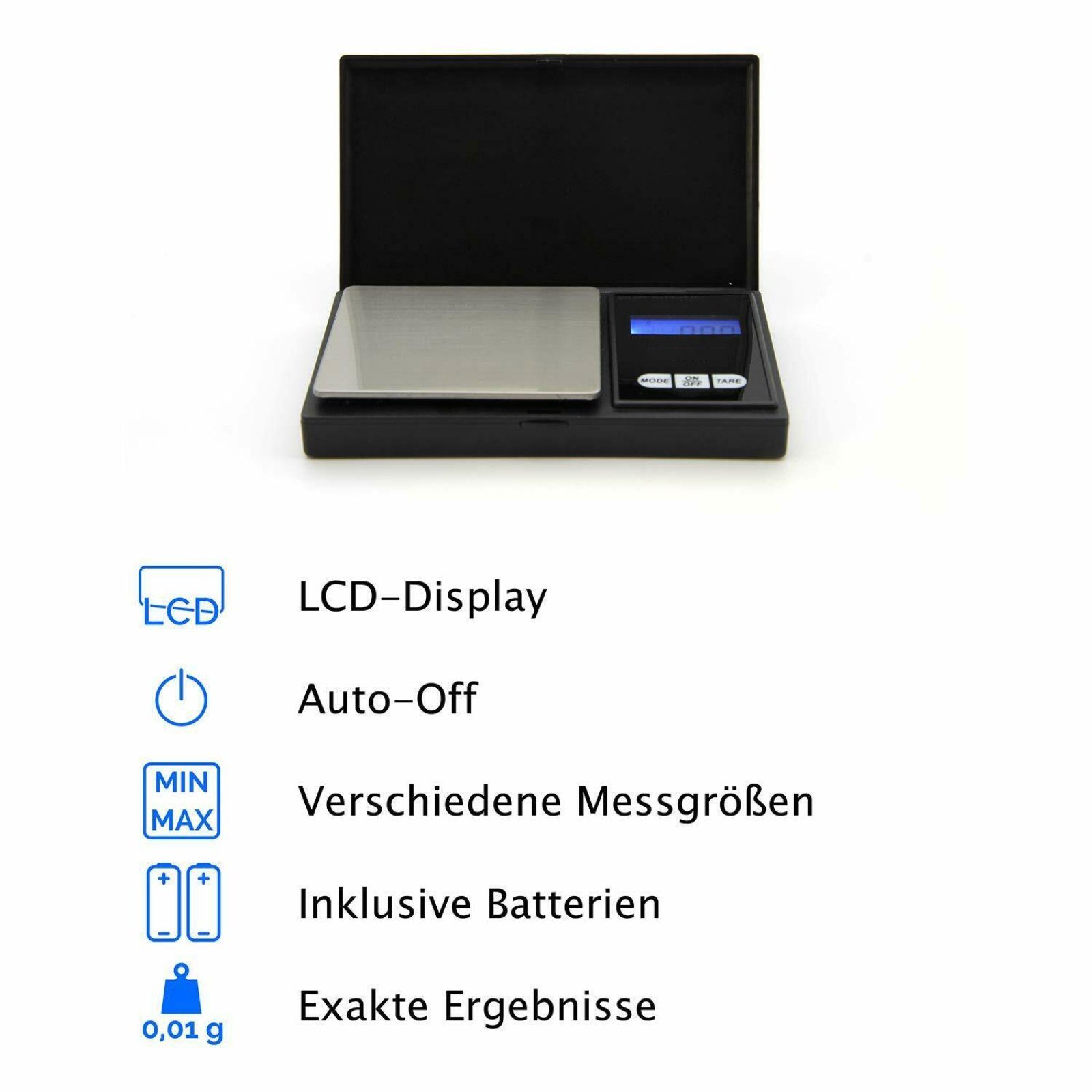 VARA Taschenwaage Pocketwaage 200g / 0,1g Feinwaage kleine Waage Digitalwaage – Bild 4 von 5