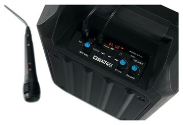 Beatfoxx OutdoorJam LED Mobile Karaoke Anlage Lautsprecher (Bluetooth, 60 W, Bunte, pulsierende Lichteffekte)