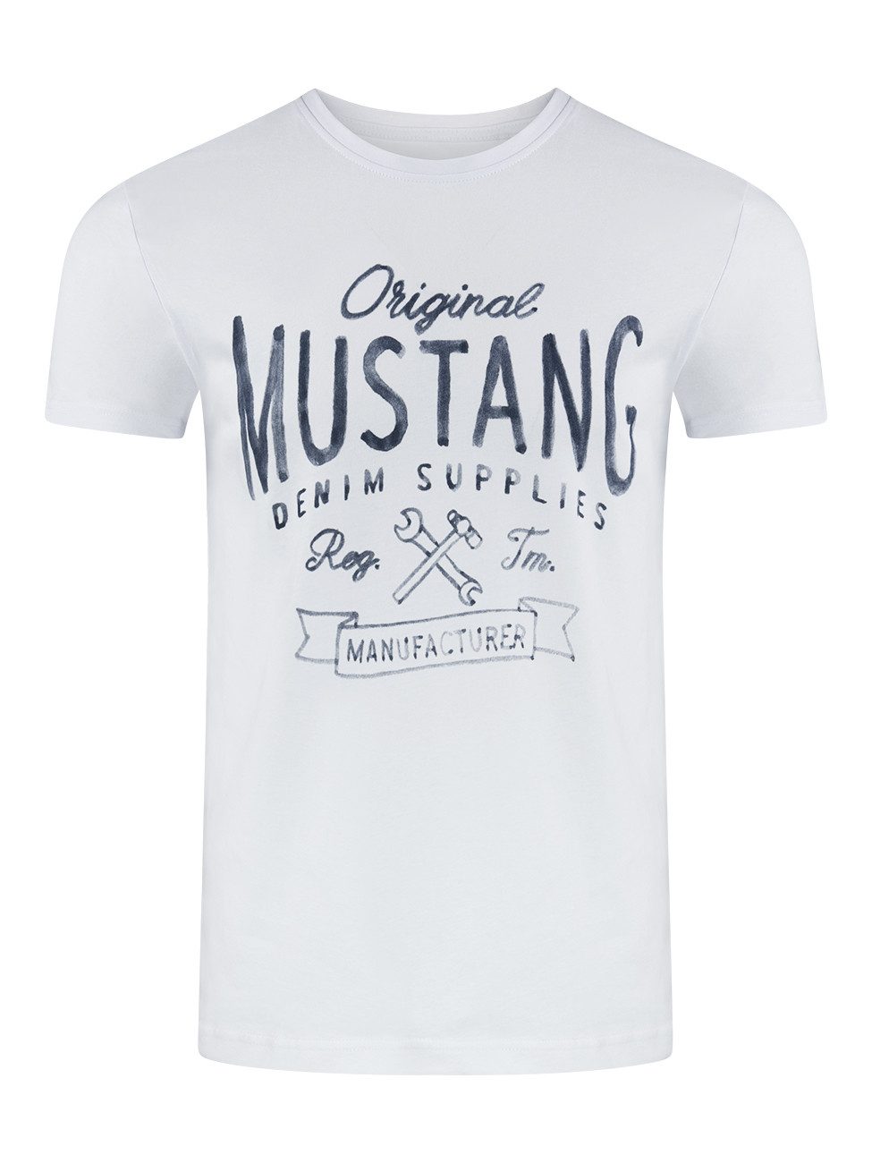 MUSTANG T-Shirt Herren Printshirt Regular Fit günstig online kaufen