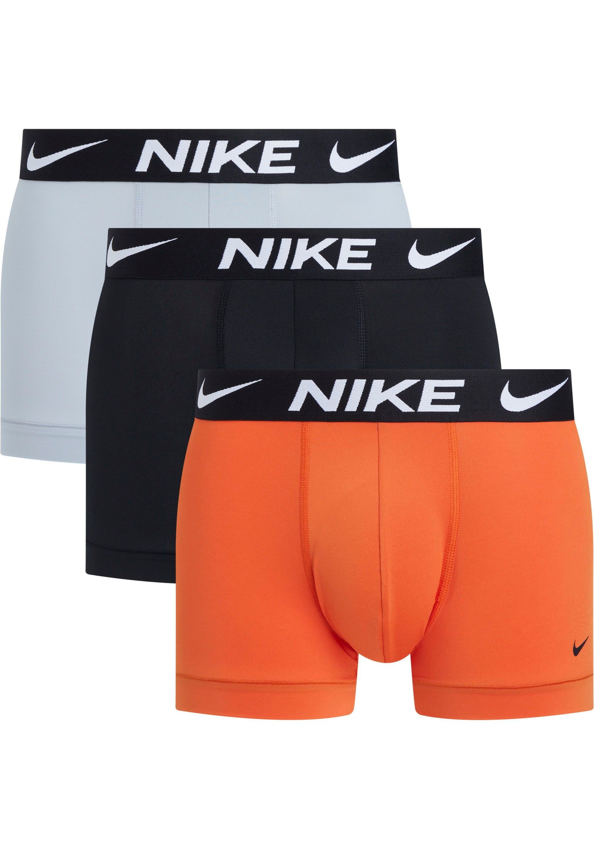 NIKE Underwear Trunk TRUNK 3PK (Packung, 3er-Pack) mit NIKE Logo-Elastikbund (3 Stück) TEAM_ORANGE/WOLF_GREY/_BLACK