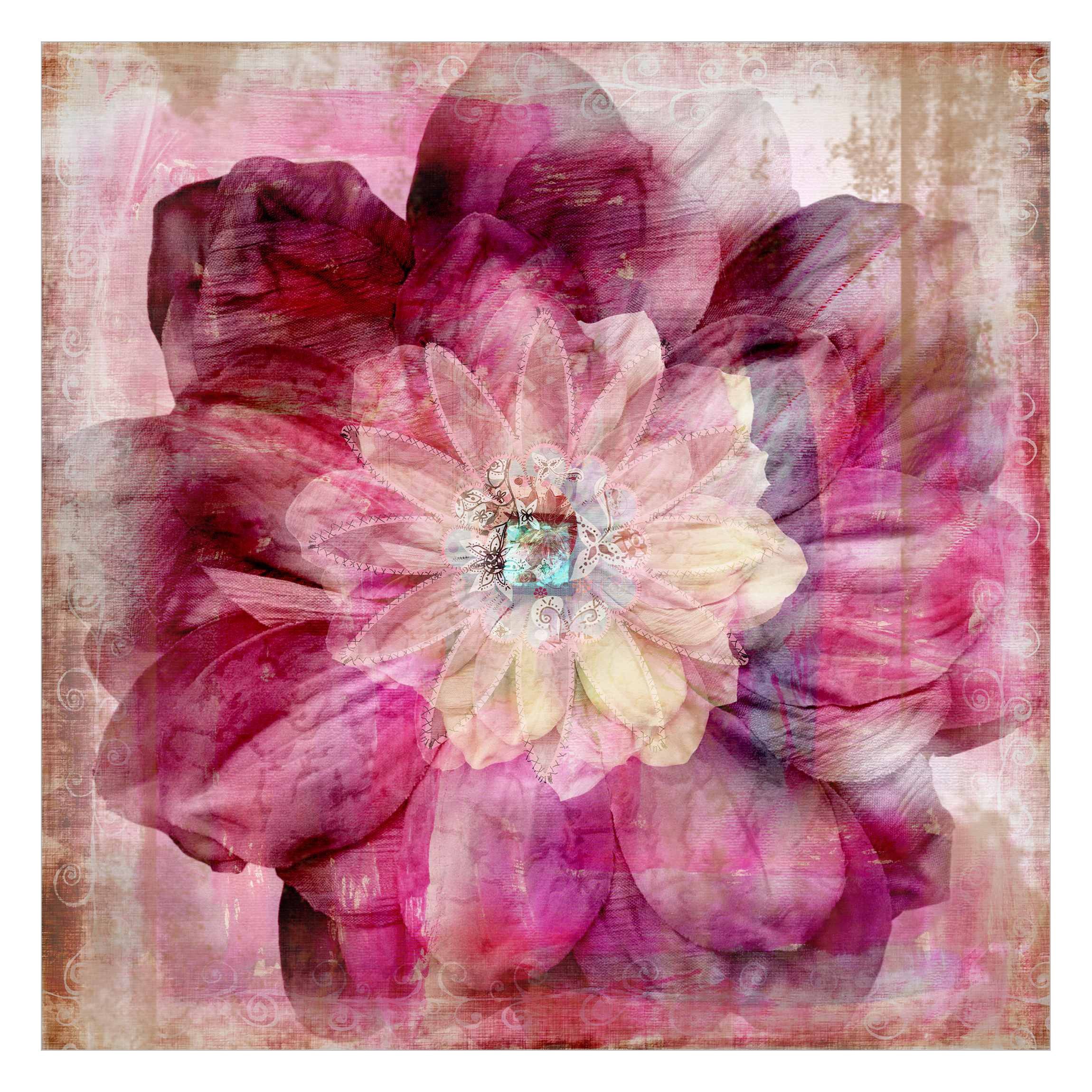 Bilderdepot24 Vliestapete Vintage Blumen Ranken Kunst günstig online kaufen