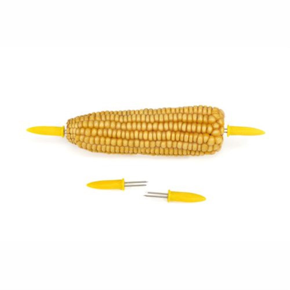 Partyspieße 10 Maiskolbenhalter gelb