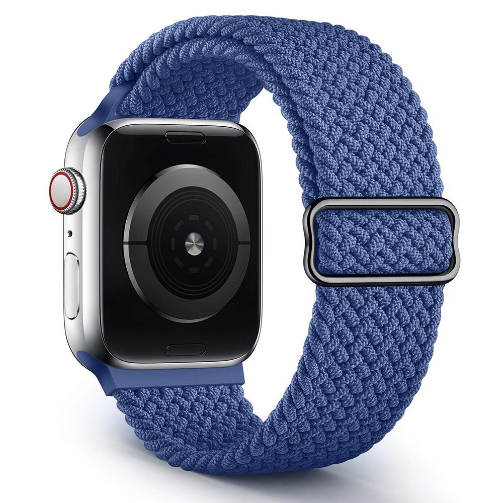 GelldG Uhrenarmband Apple Watch SE Mesh Einstellbar Armbänder, Verschluss Ersatzarmband Blau